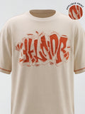 Highlander Men Beige Embroidered Round Neck T-Shirt - Beige - Image 1