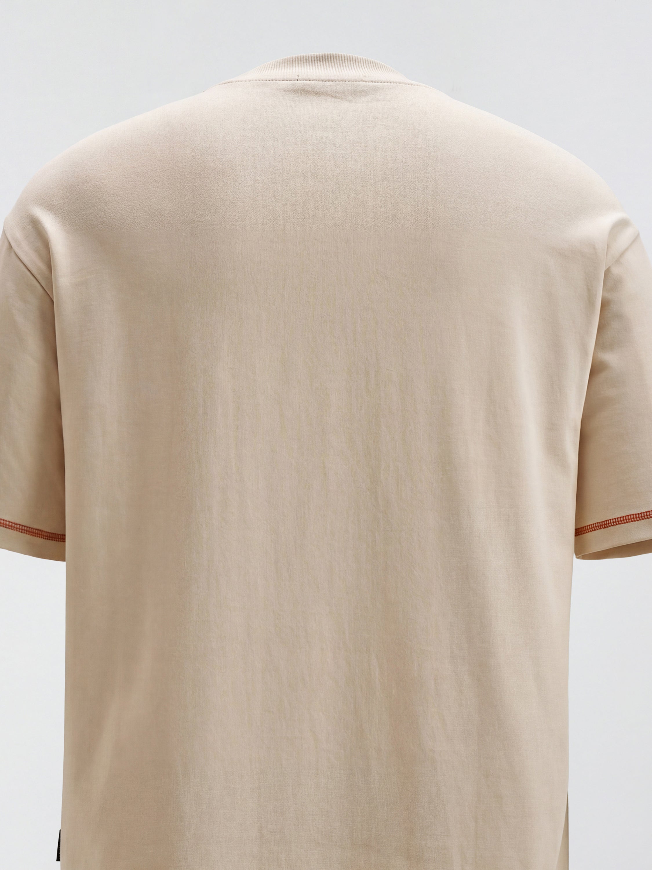 Highlander Men Beige Embroidered Round Neck T-Shirt - Beige - Image 2