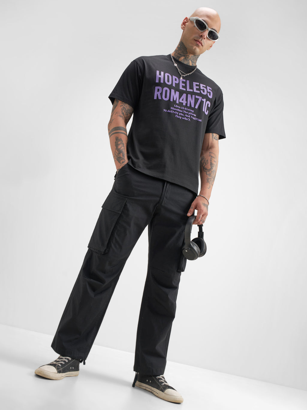Highlander Men Black Printed Round Neck T-Shirt - Black - Image 2