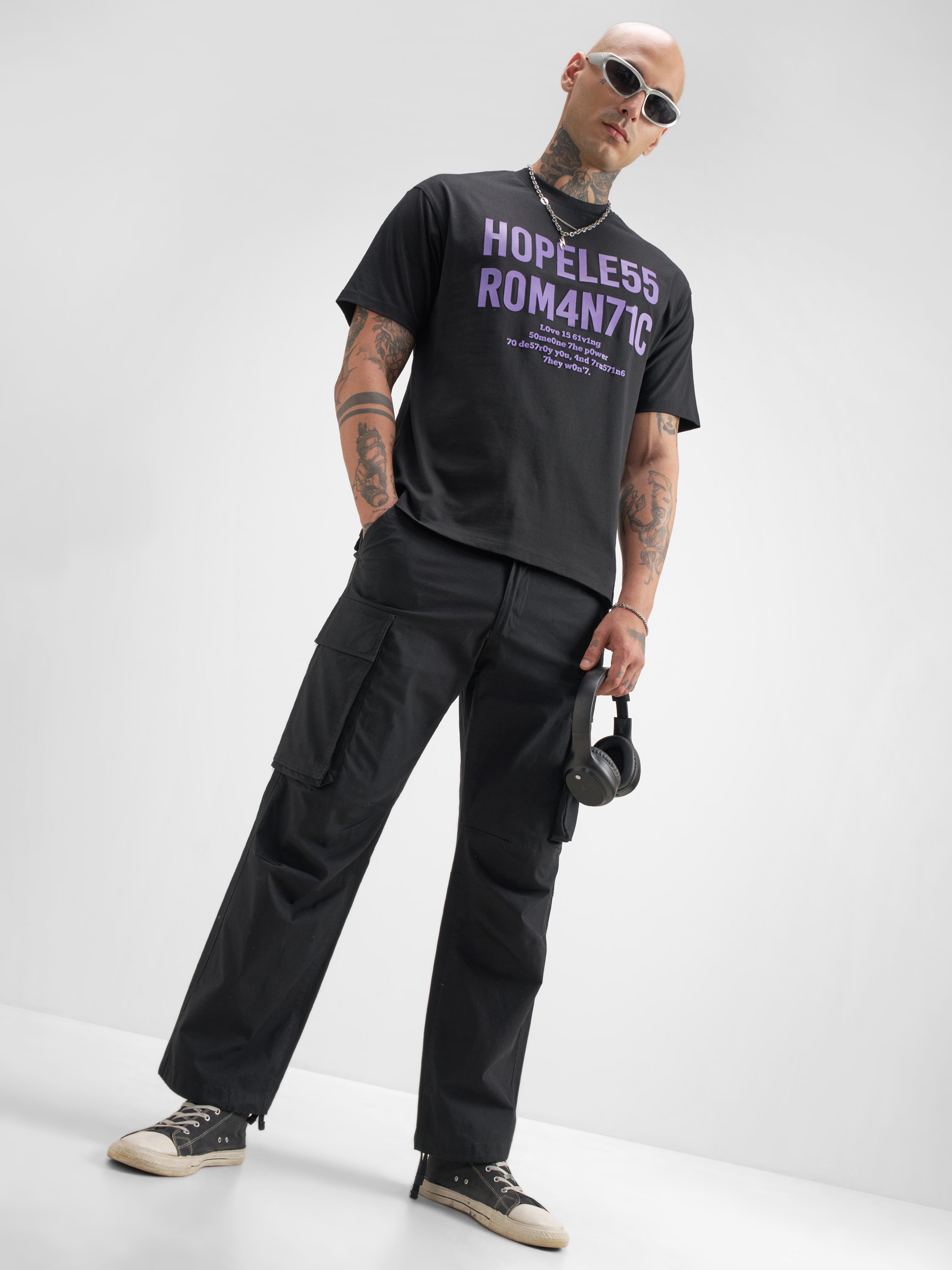Highlander Men Black Printed Round Neck T-Shirt - Black - Image 2