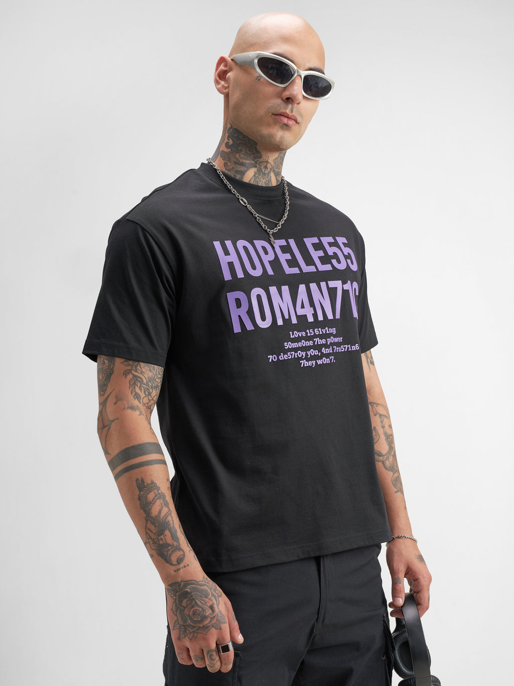 Highlander Men Black Printed Round Neck T-Shirt - Black - Image 6
