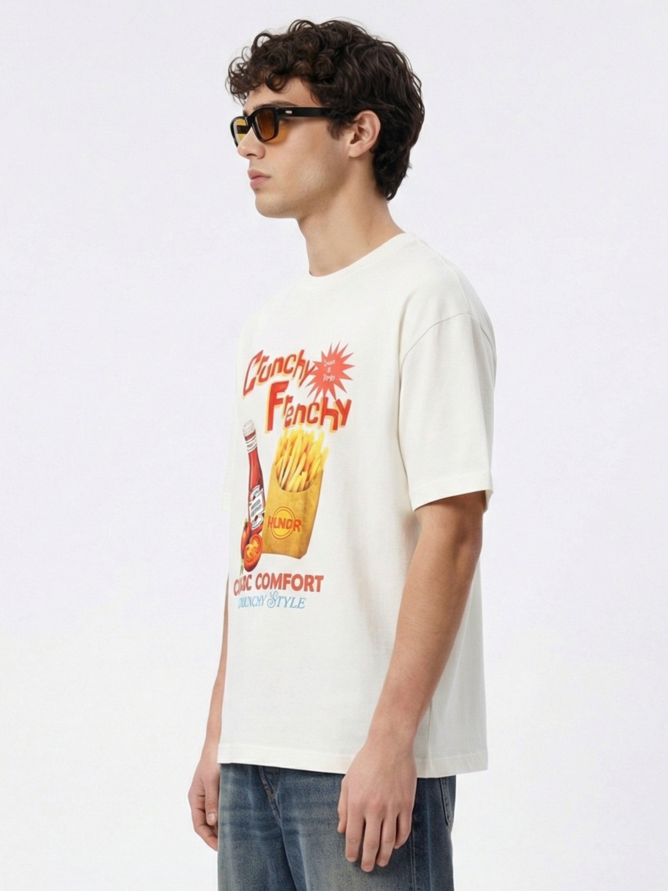 Highlander Men Off White Printed Round Neck T-Shirt - Off White - Image 5