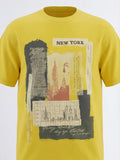Highlander Men Yellow Printed Round Neck T-Shirt - Yellow - Image 1