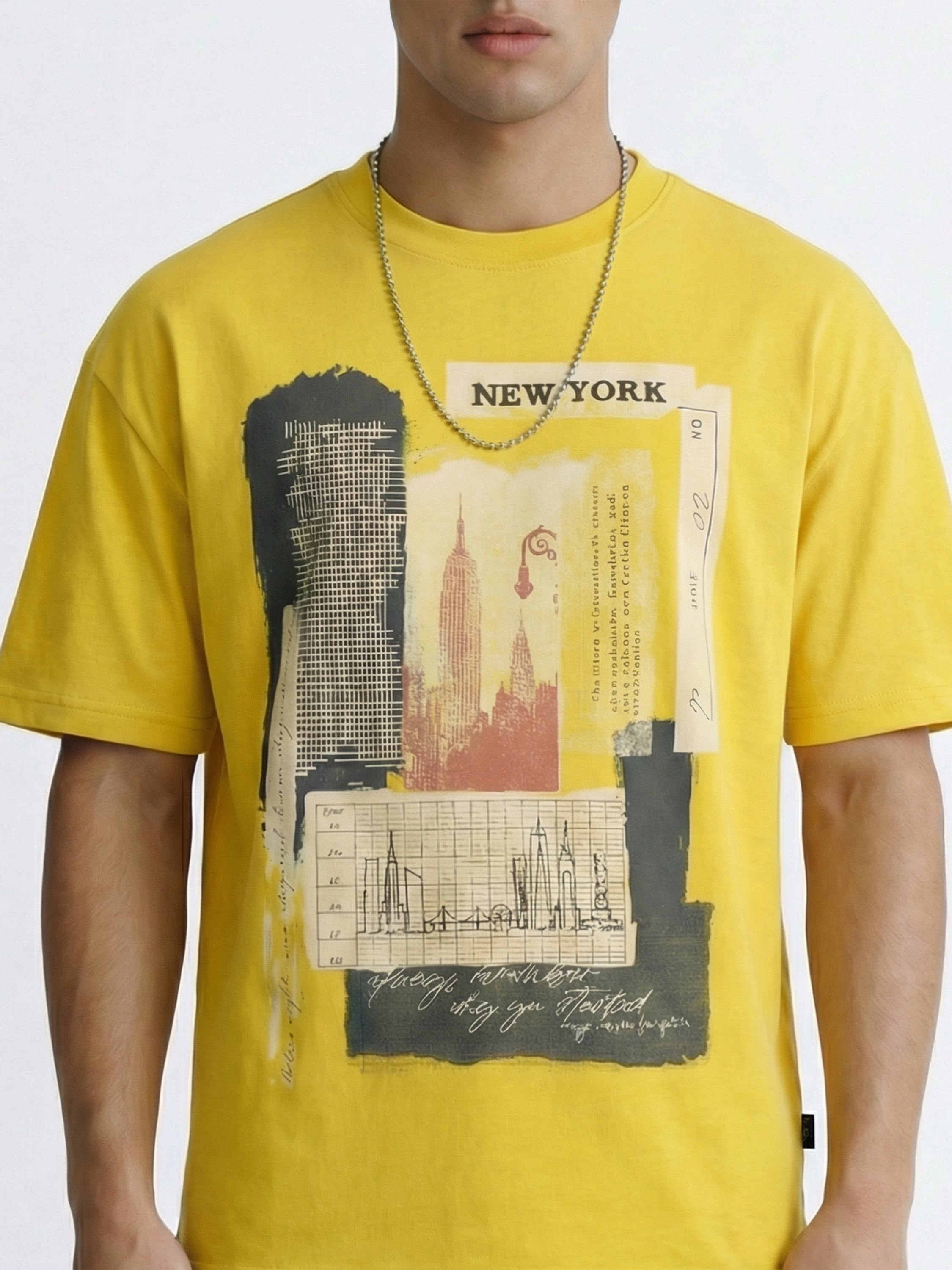 Highlander Men Yellow Printed Round Neck T-Shirt - Yellow - Image 6