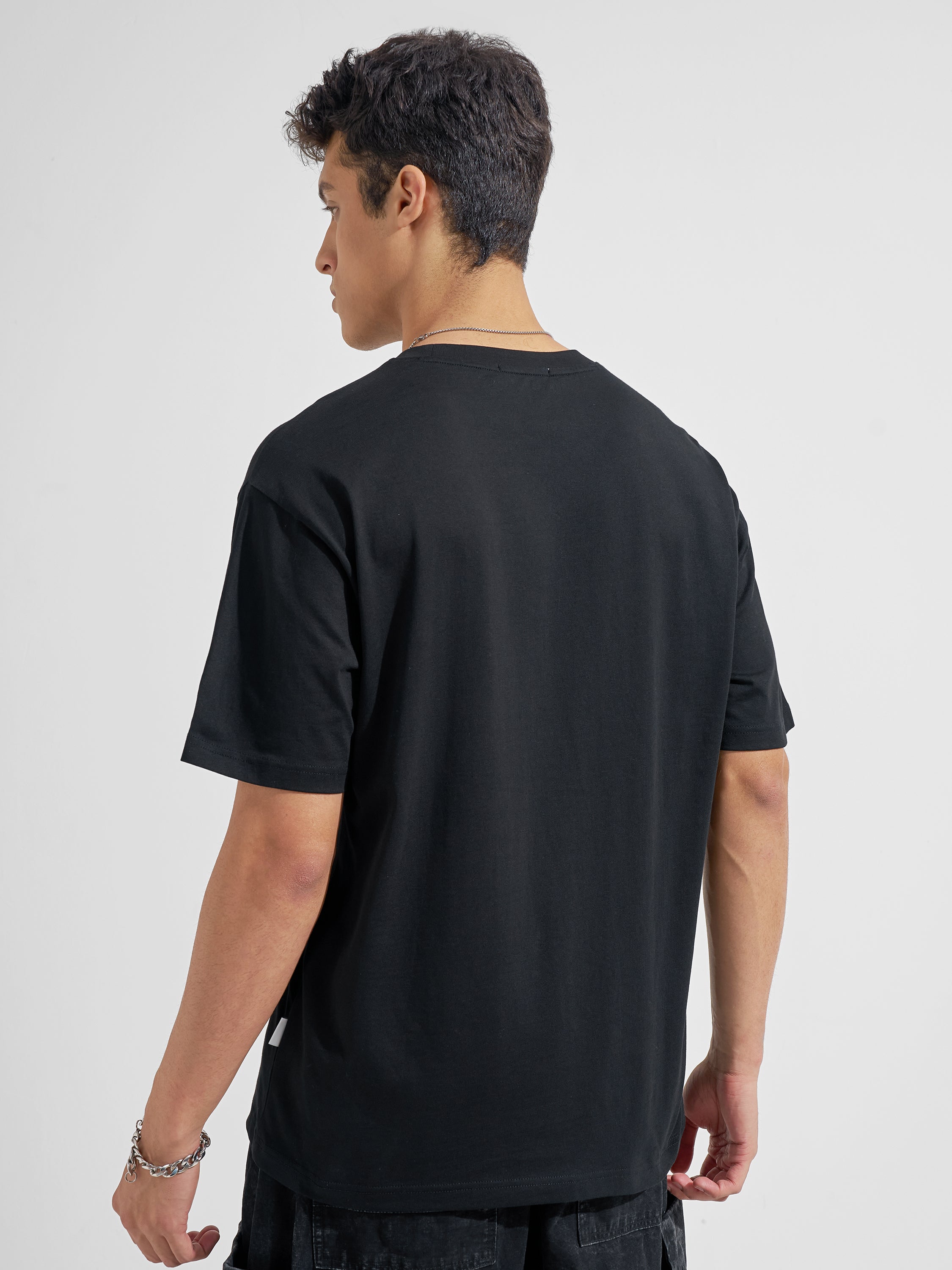Highlander Men Black Printed Round Neck T-Shirt