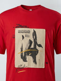 Highlander Men Red Printed Round Neck T-Shirt - Red - Image 1