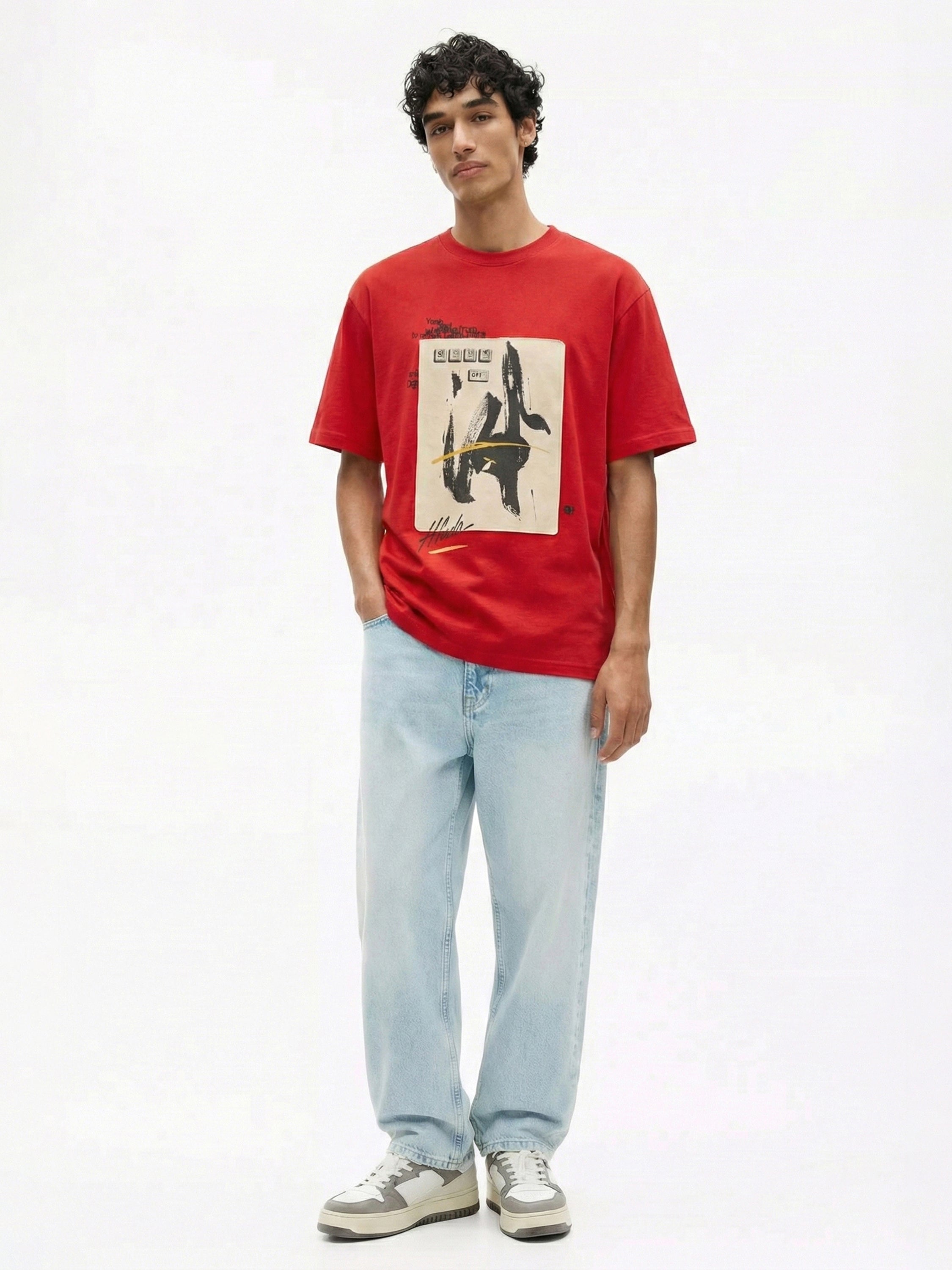 Highlander Men Red Printed Round Neck T-Shirt - Red - Image 5