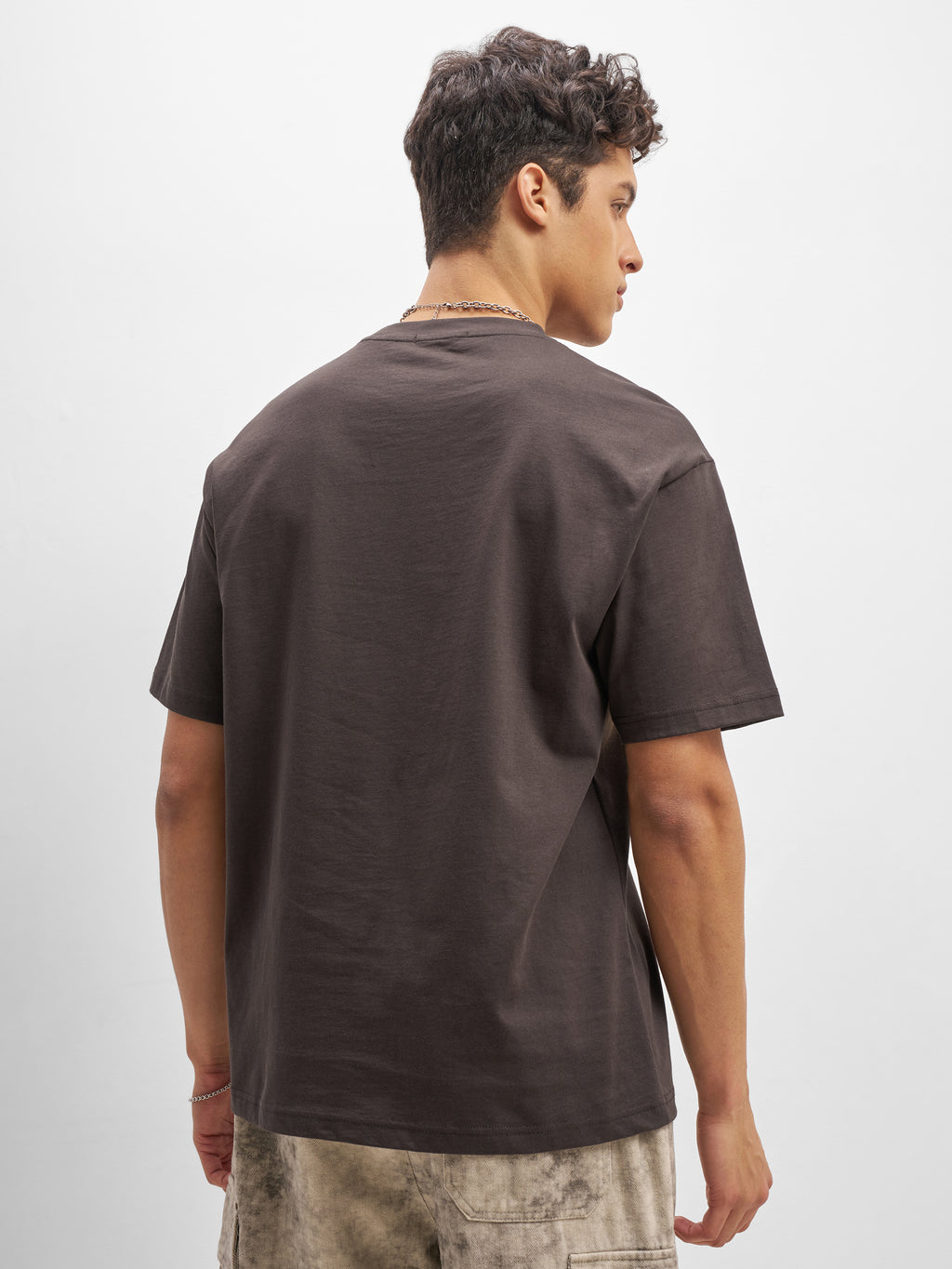 Highlander Men Brown Printed Round Neck T-Shirt - Brown - Image 3