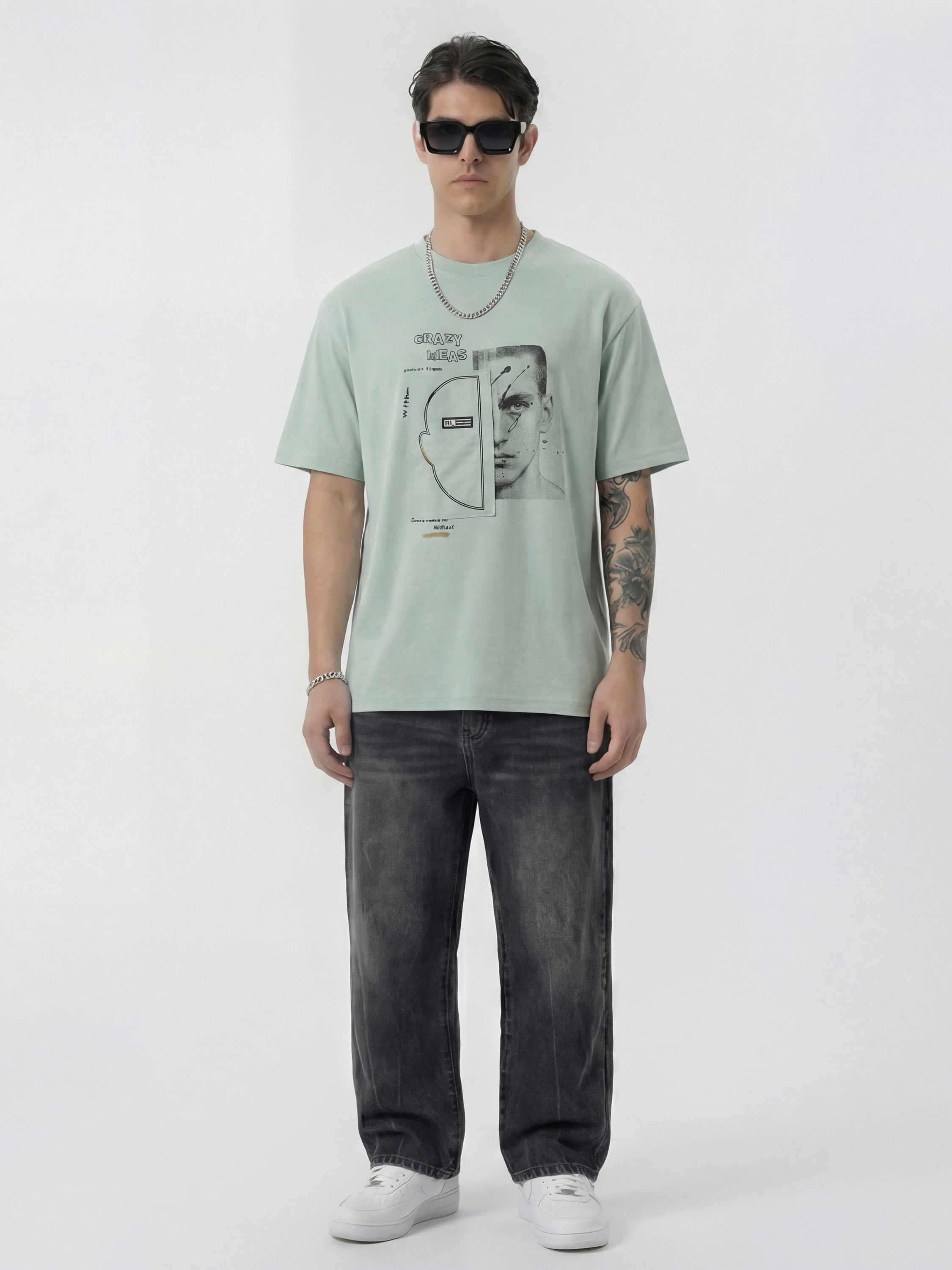 Highlander Men Green Applique Round Neck T-Shirt - Green - Image 5