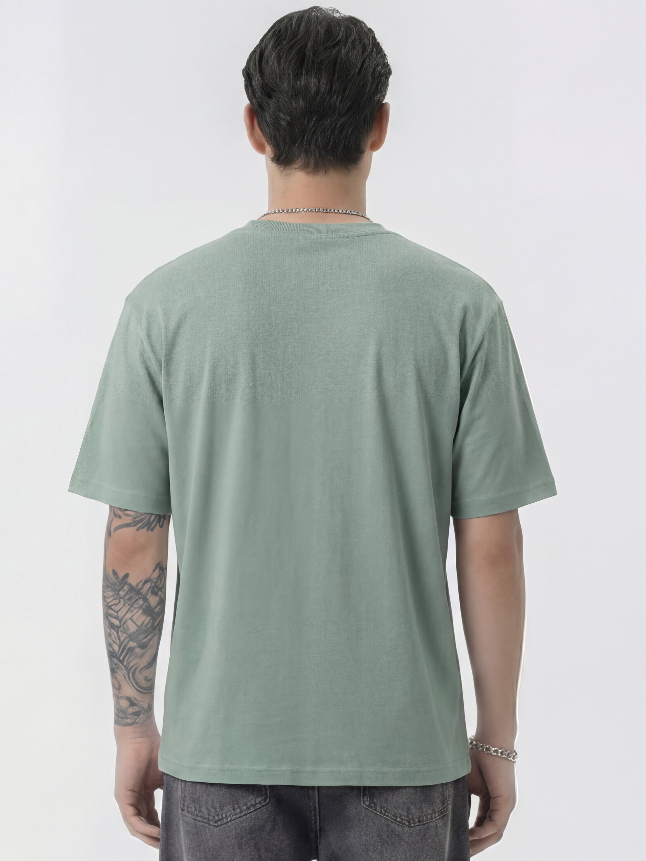 Highlander Men Green Applique Round Neck T-Shirt - Green - Image 6