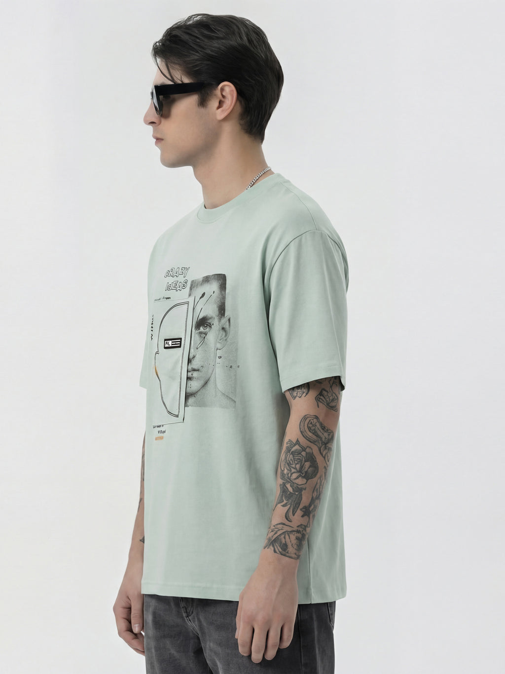 Highlander Men Green Applique Round Neck T-Shirt - Green - Image 7