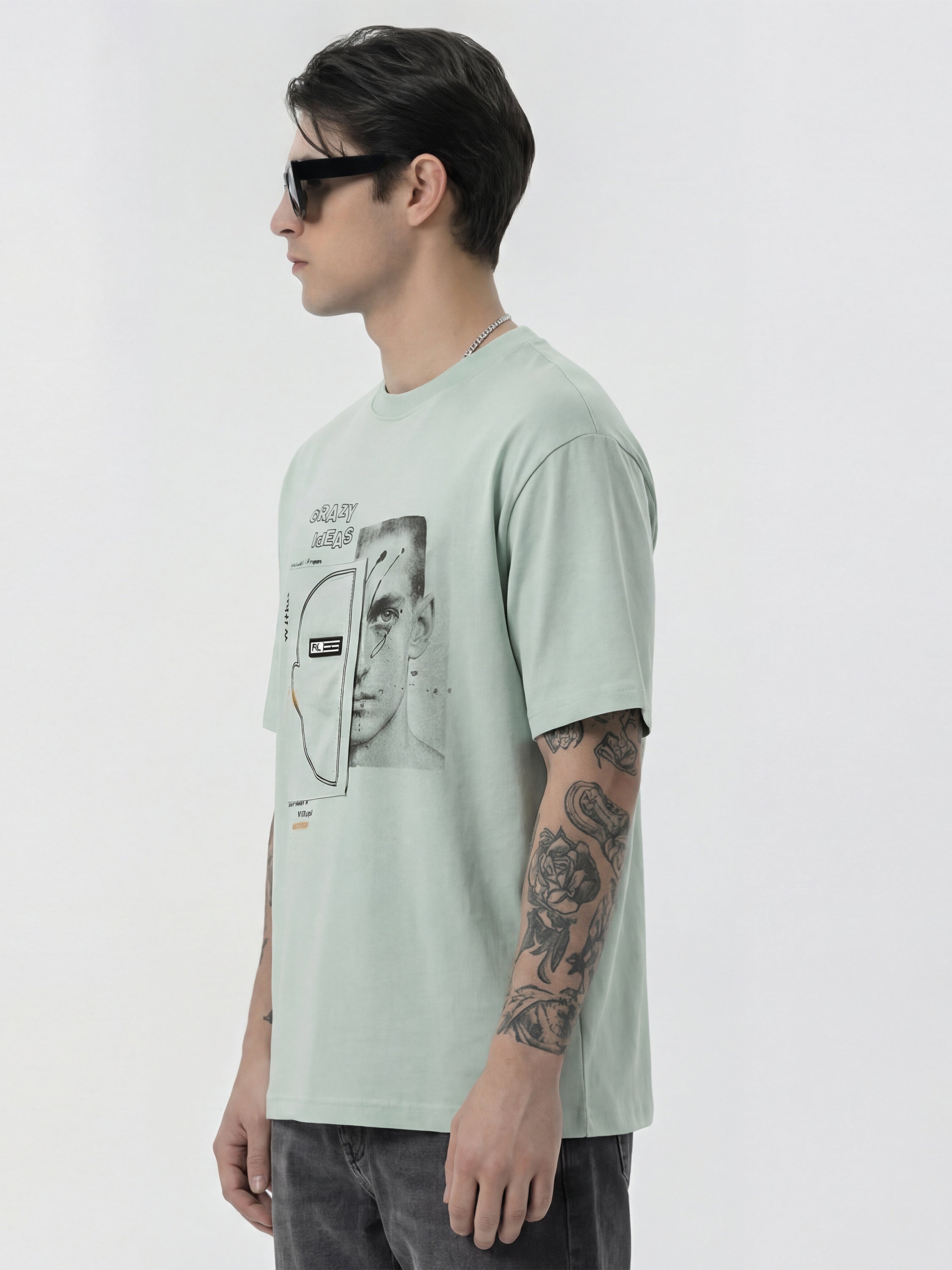 Highlander Men Green Applique Round Neck T-Shirt - Green - Image 7