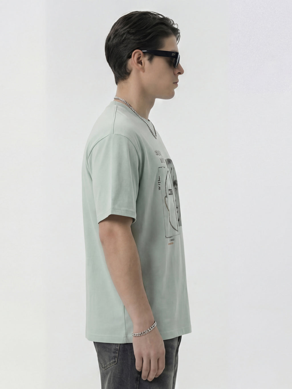 Highlander Men Green Applique Round Neck T-Shirt - Green - Image 8