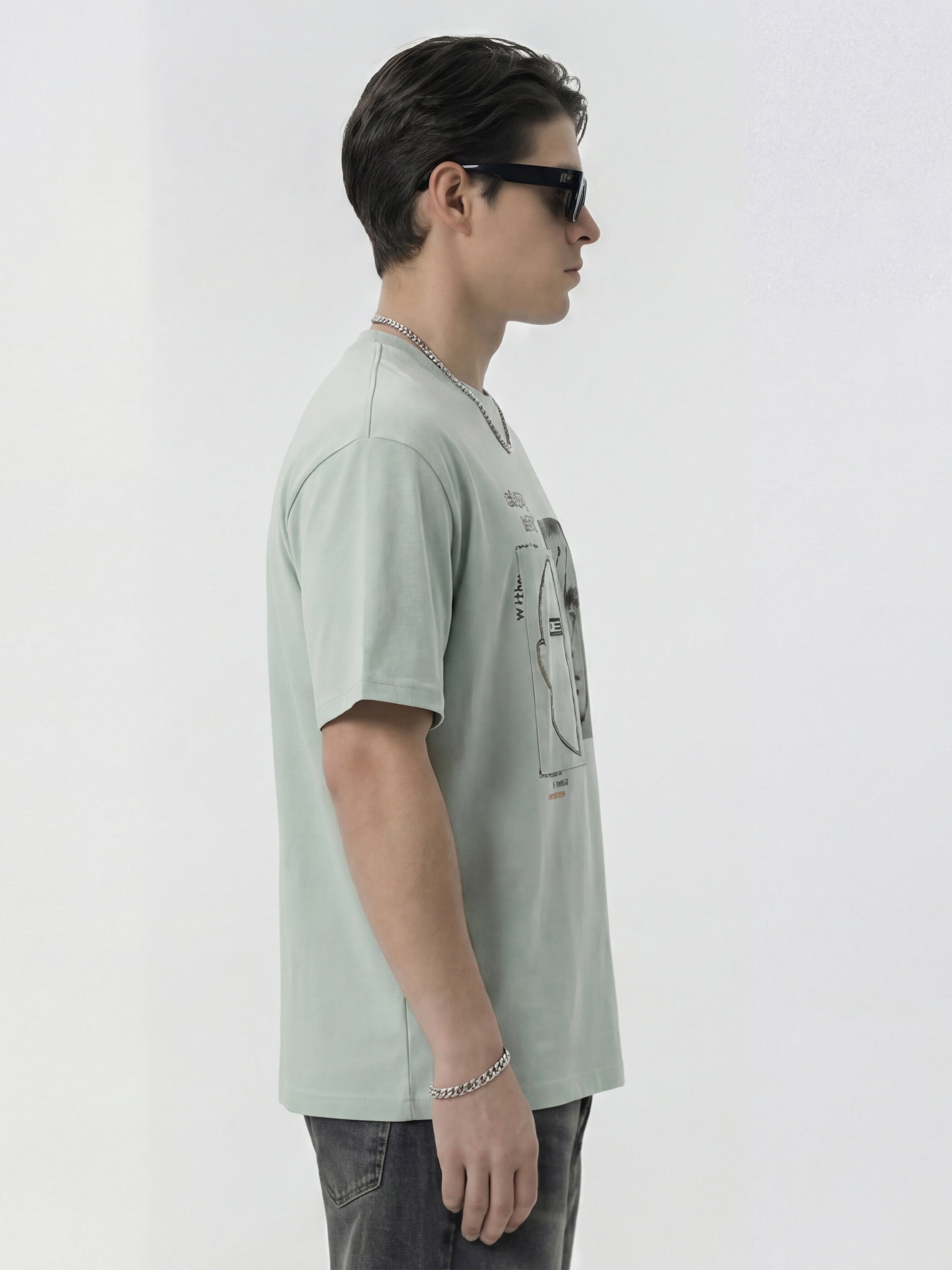 Highlander Men Green Applique Round Neck T-Shirt - Green - Image 8