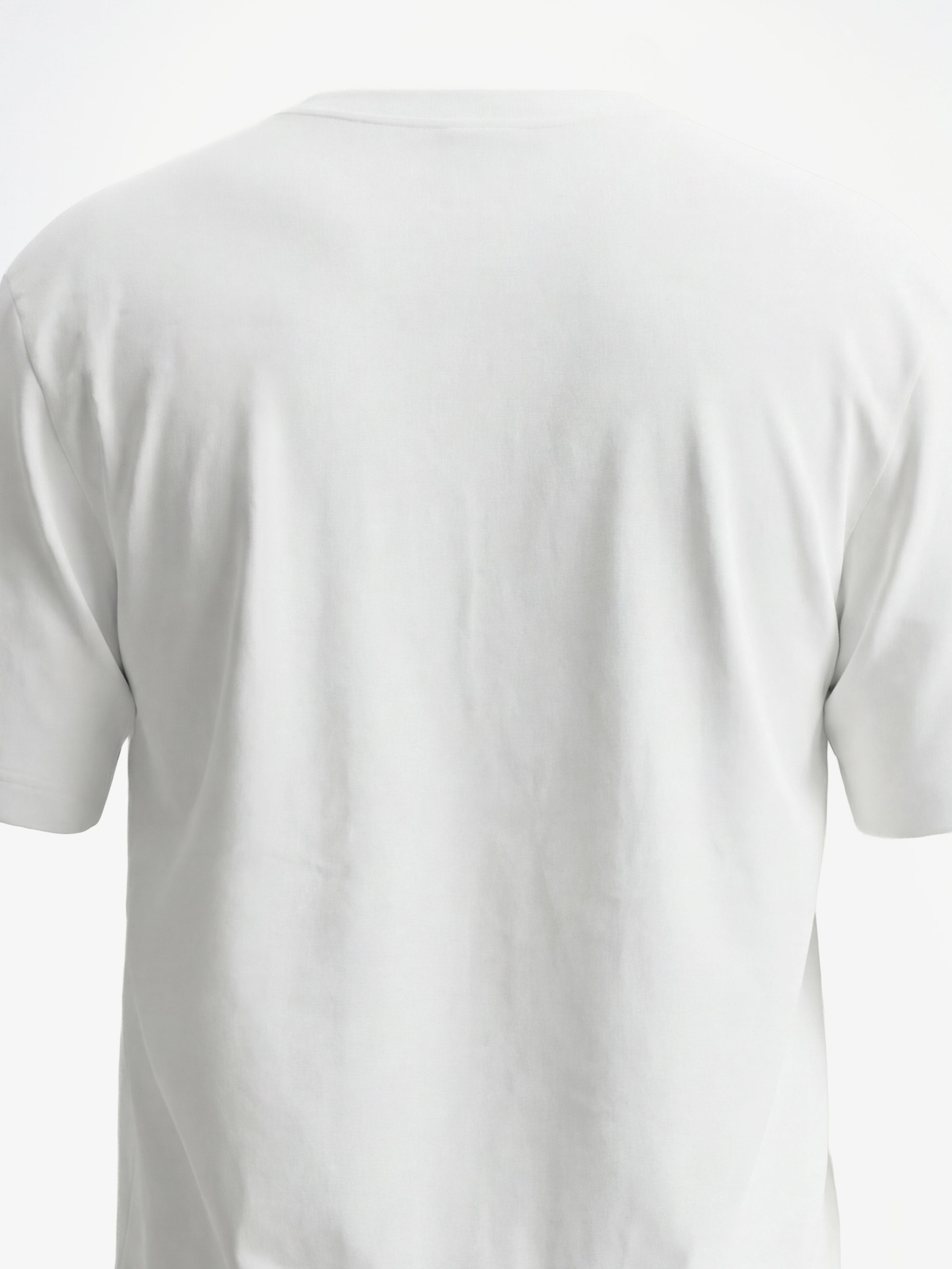Highlander Men White Applique Round Neck T-Shirt - White - Image 2