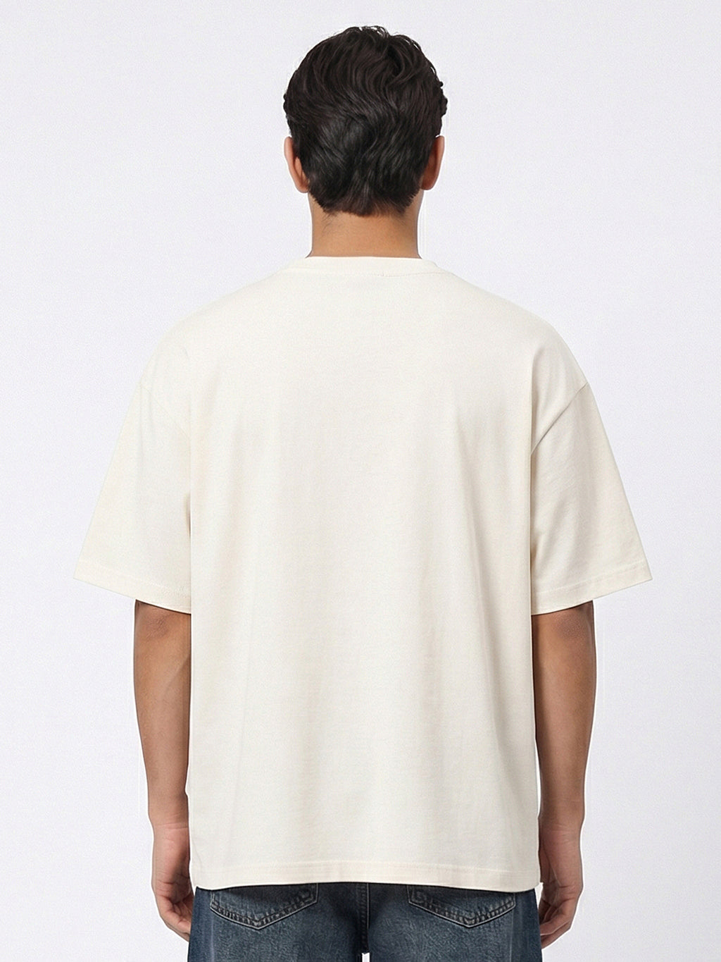 Highlander Men Beige Solid Round Neck T-Shirt - Beige - Image 4