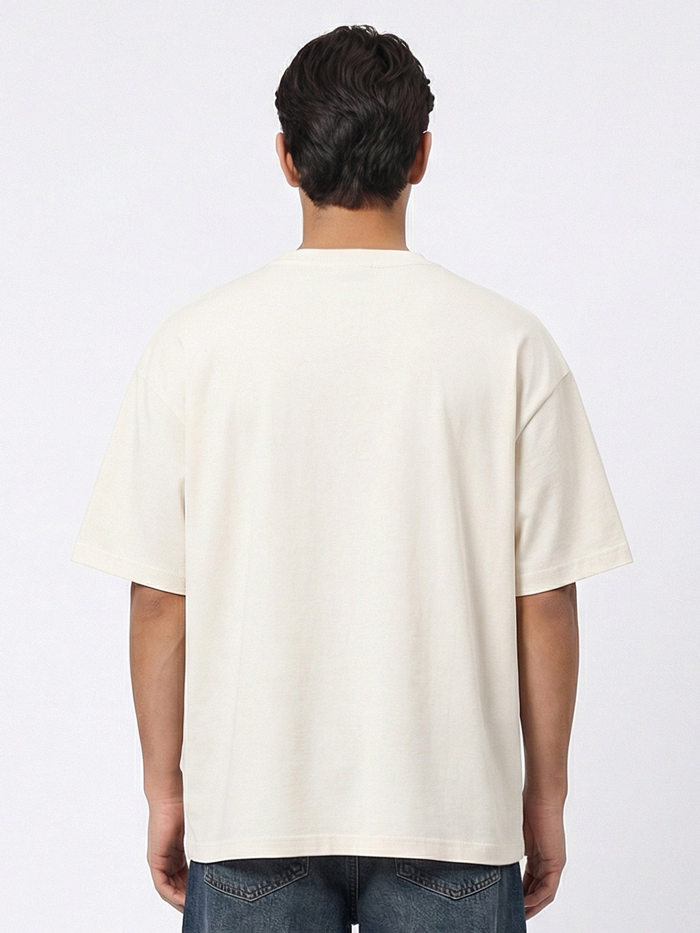 Highlander Men Beige Solid Round Neck T-Shirt - Beige - Image 4