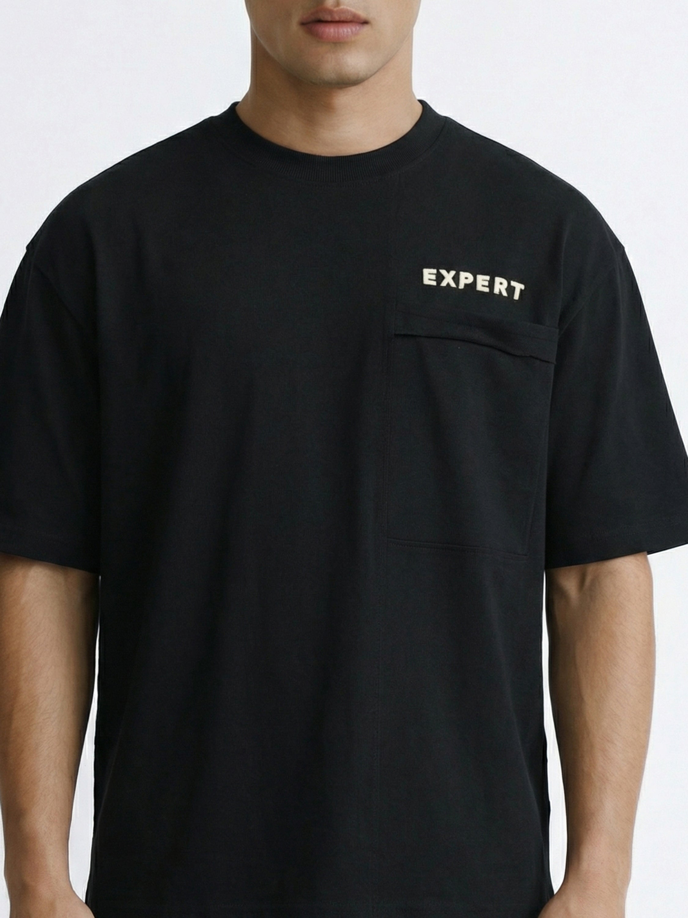 Highlander Men Black Solid Round Neck T-Shirt - Black - Image 6