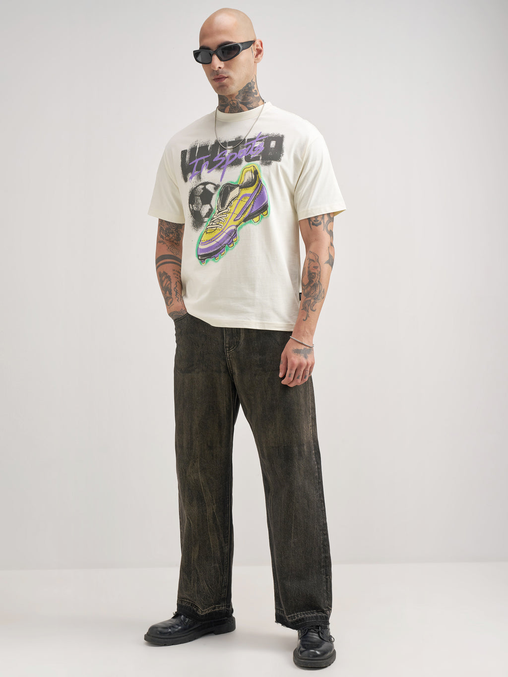 Highlander Men Off White Printed Round Neck T-Shirt - Off White - Image 2