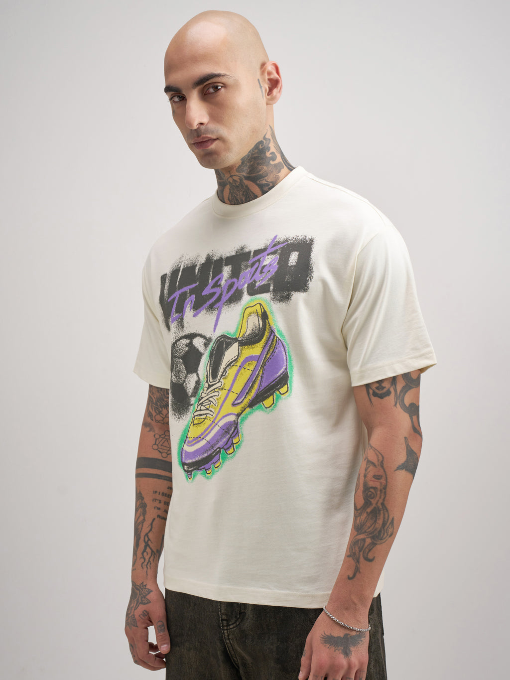 Highlander Men Off White Printed Round Neck T-Shirt - Off White - Image 4