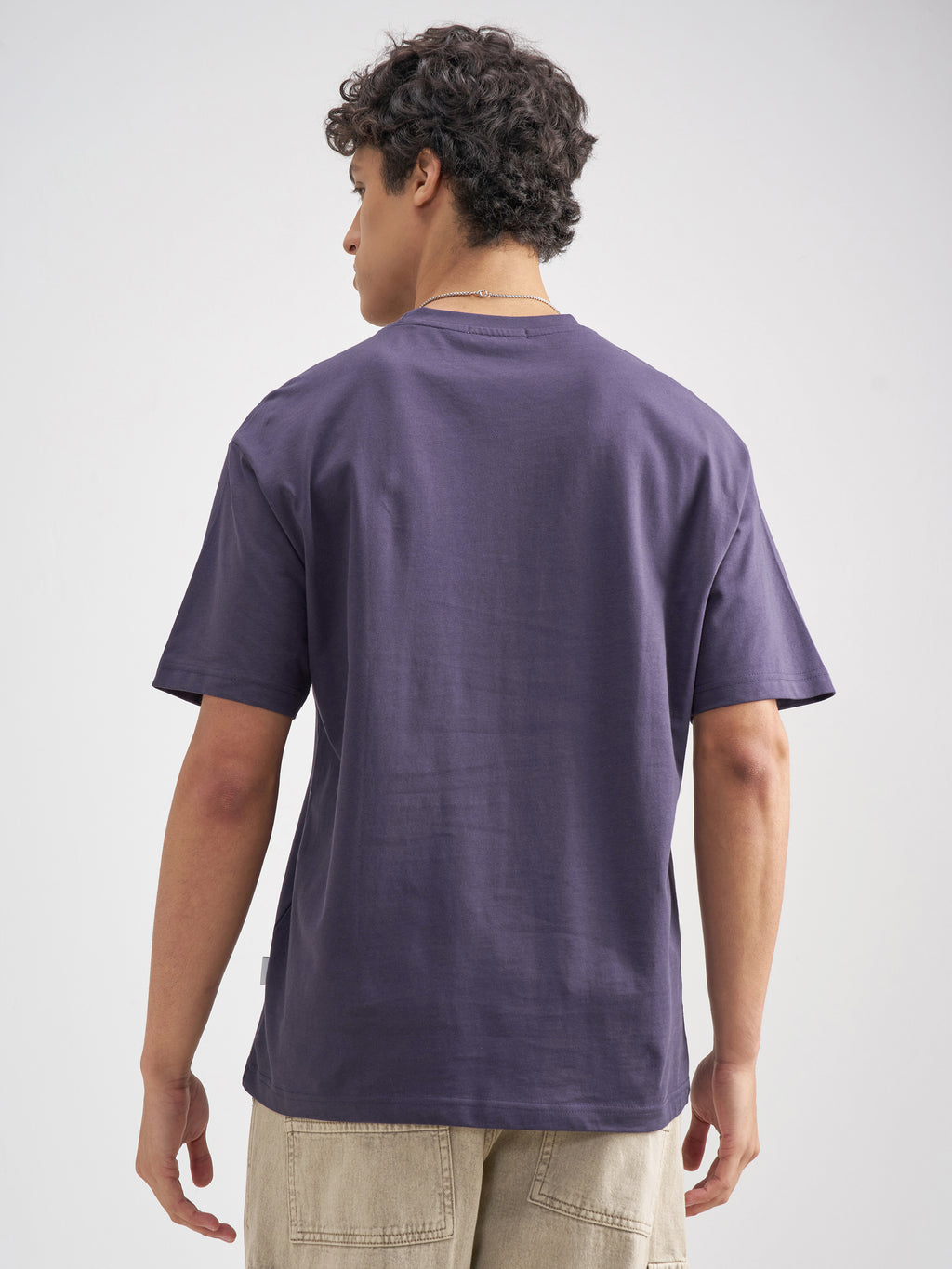 Highlander Men Purple Printed Round Neck T-Shirt - Purple - Image 3