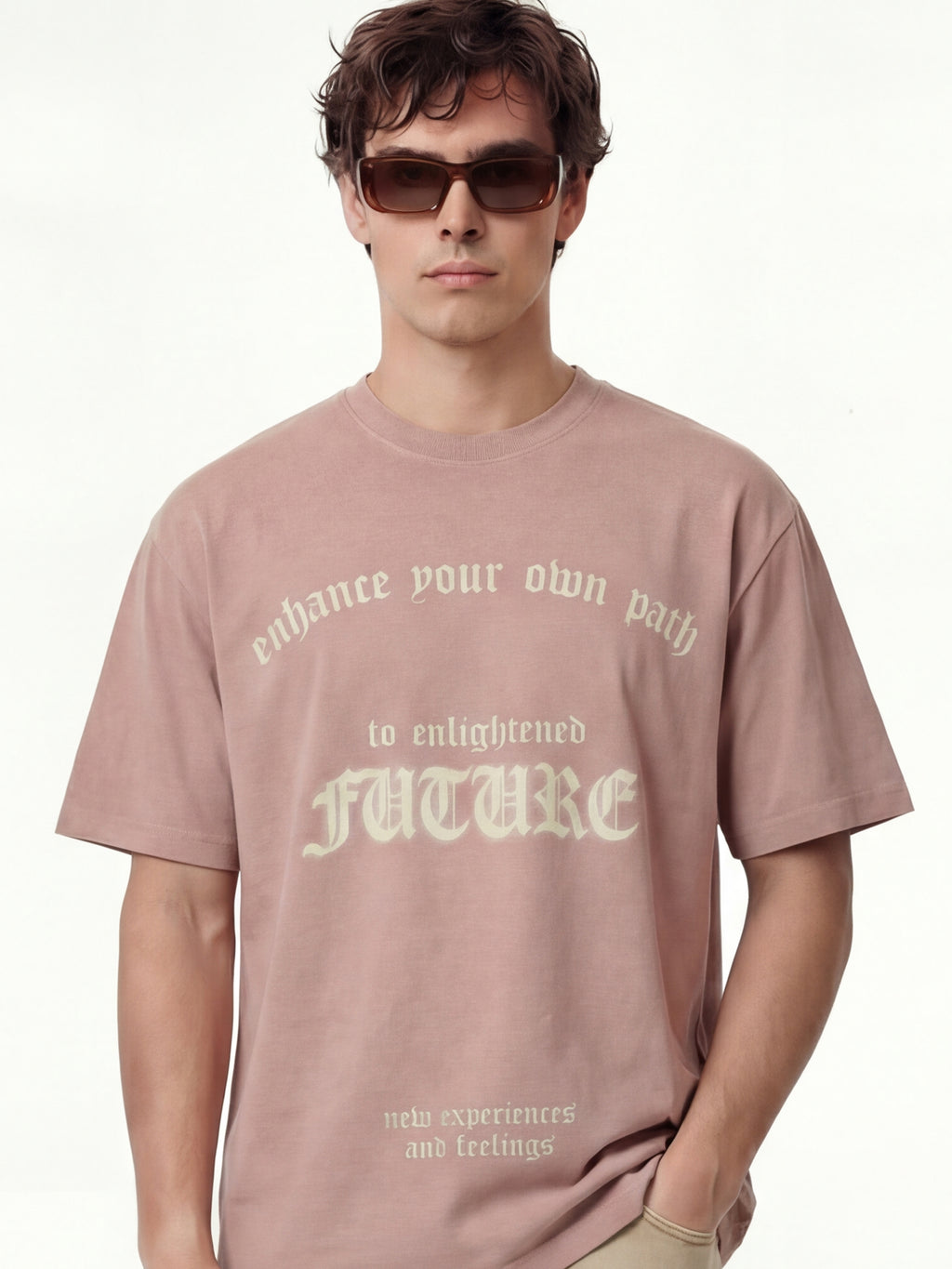 Highlander Men Green Printed Round Neck T-Shirt - Mauve - Image 3