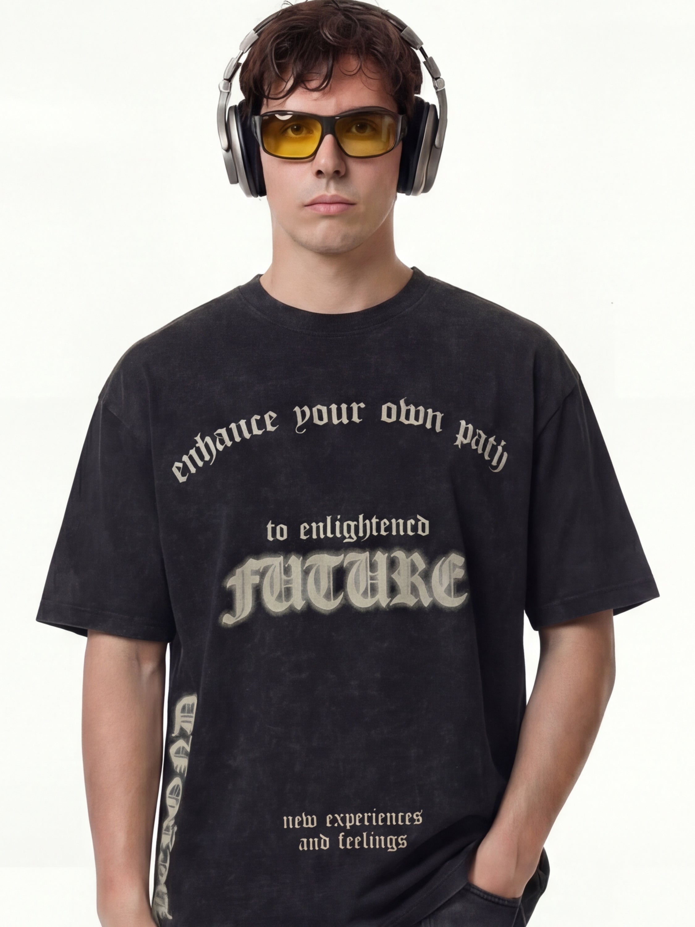 Highlander Men Black Printed Round Neck T-Shirt - Black - Image 3