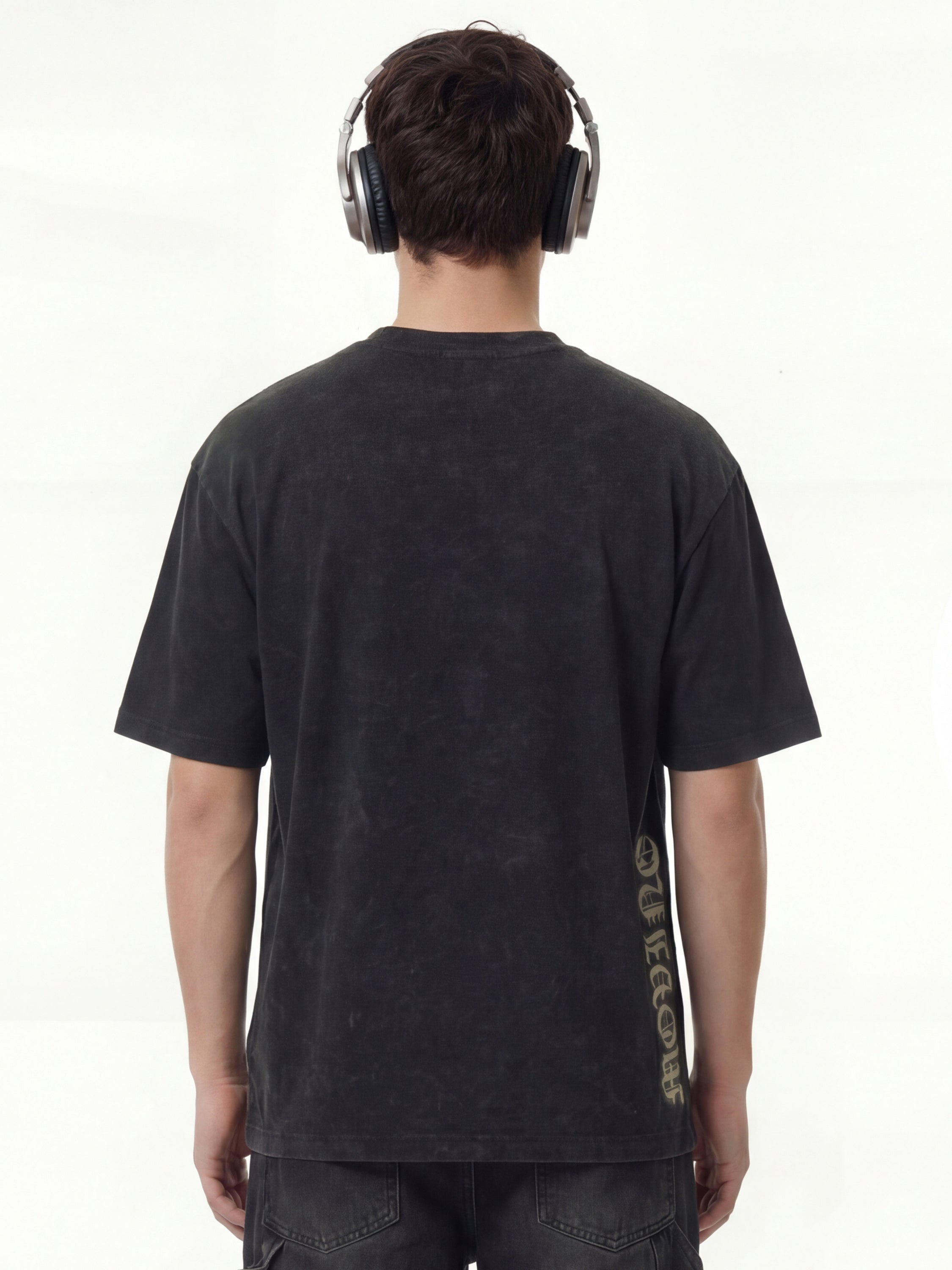 Highlander Men Black Printed Round Neck T-Shirt - Black - Image 5