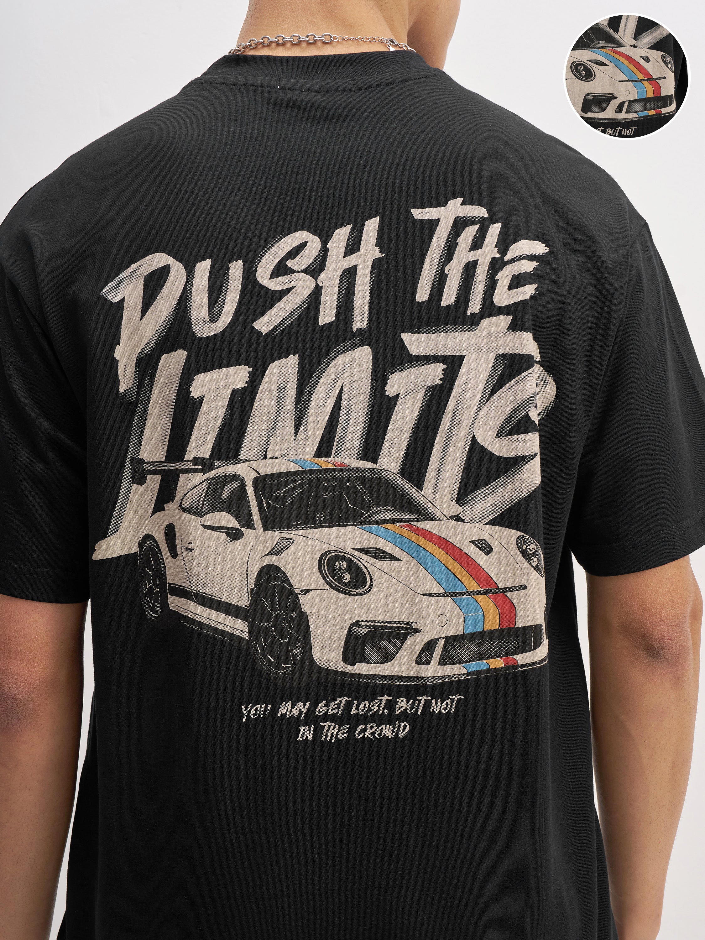 Highlander Men Black Printed Round Neck T-Shirt - Black - Image 5
