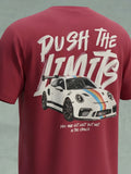 Highlander Men Maroon Printed Round Neck T-Shirt - Maroon - Image 1