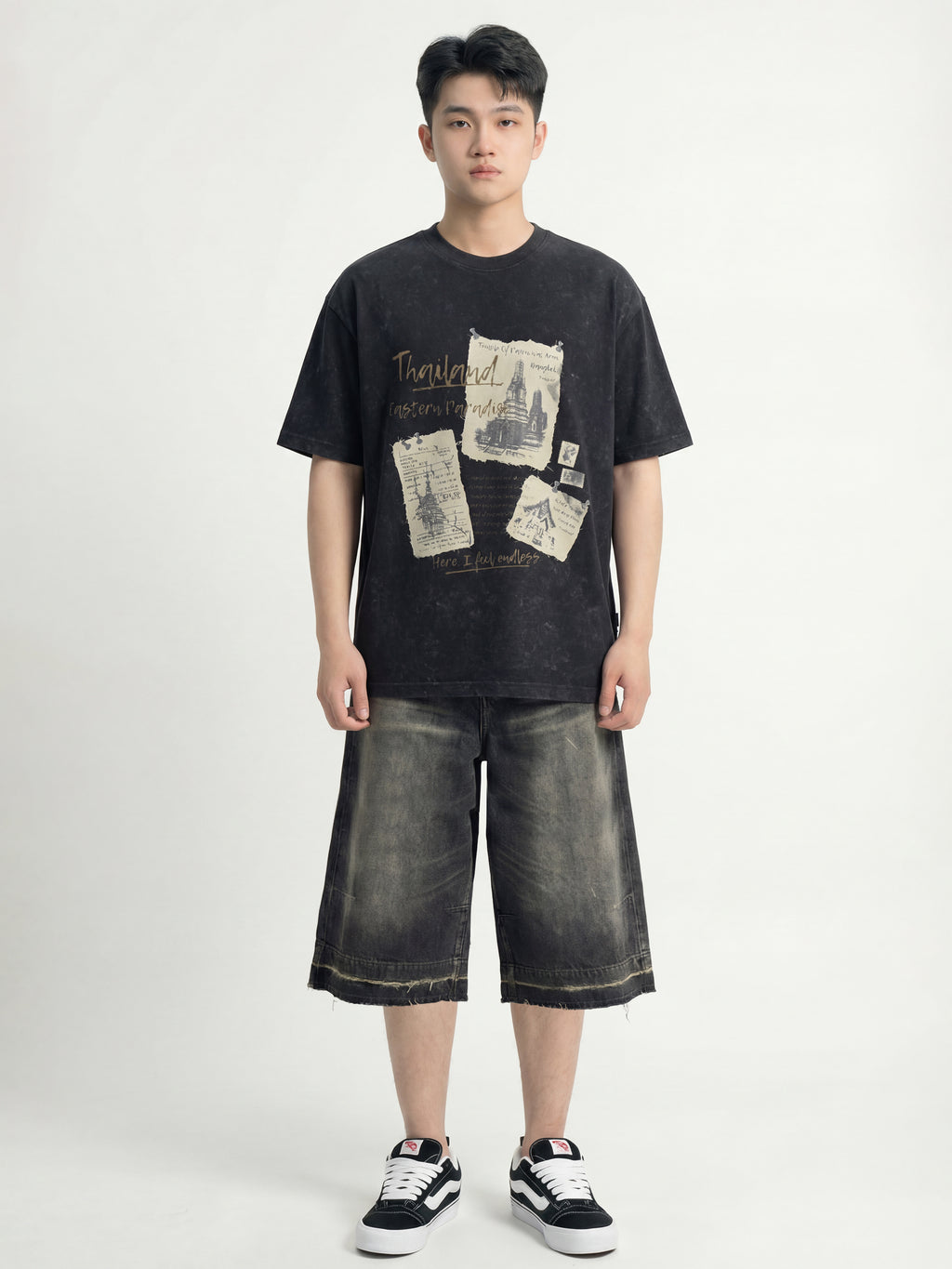 Highlander Men Black Printed Round Neck T-Shirt - Black - Image 4