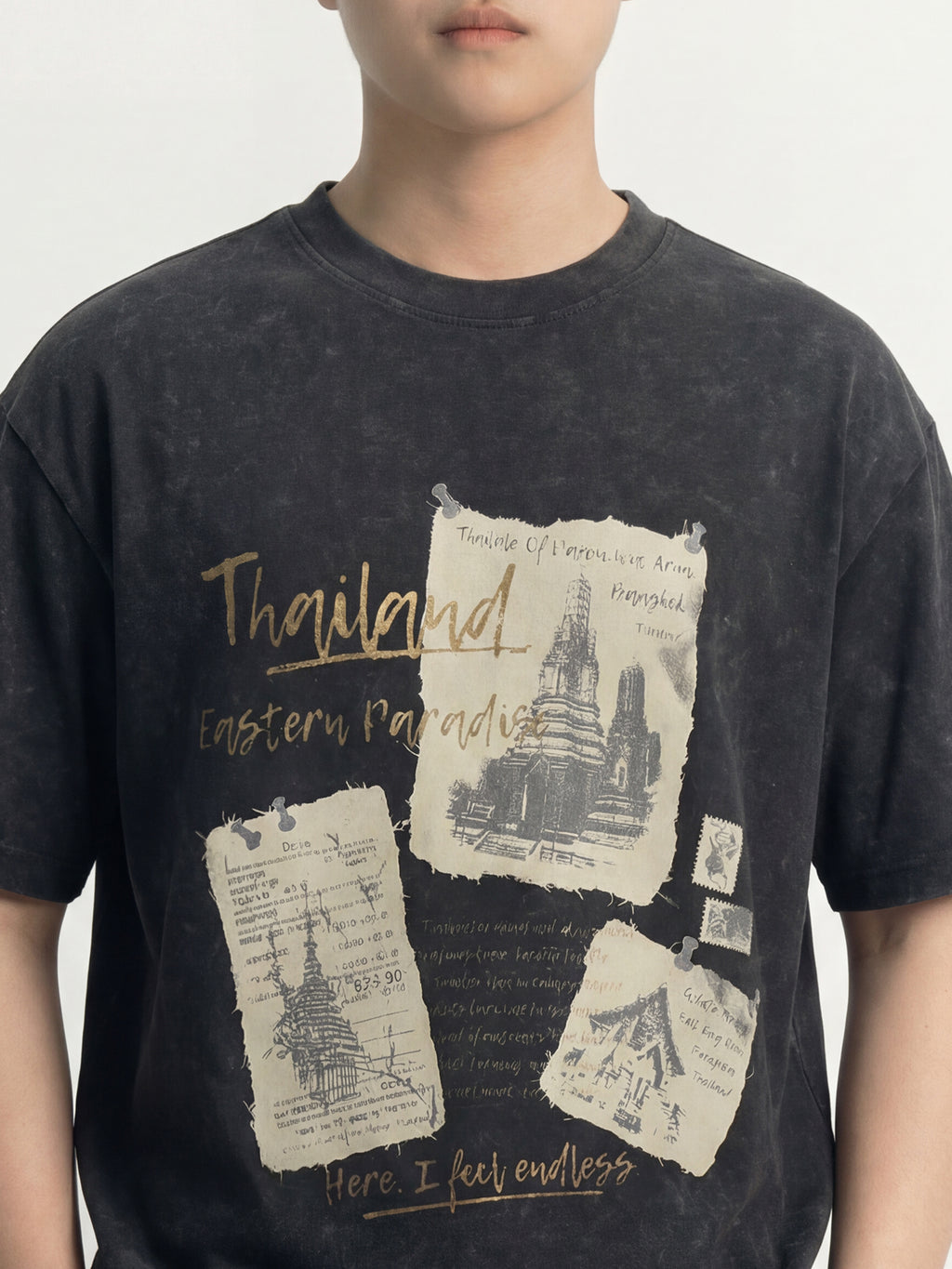 Highlander Men Black Printed Round Neck T-Shirt - Black - Image 6