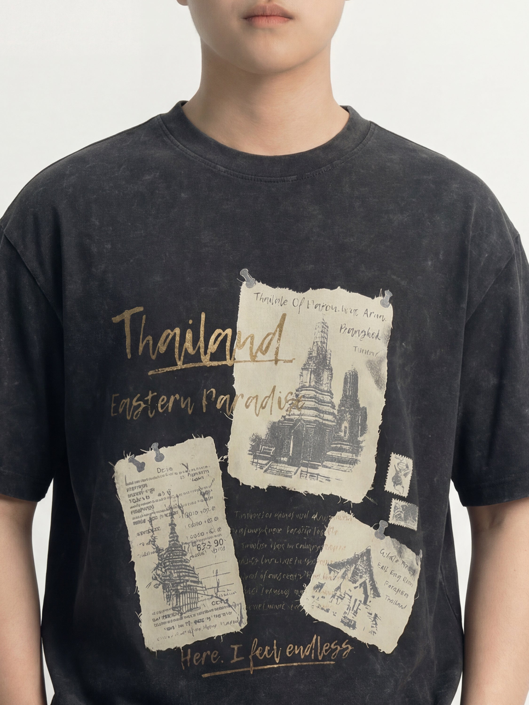 Highlander Men Black Printed Round Neck T-Shirt - Black - Image 6