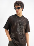 Highlander Men Black Printed Round Neck T-Shirt - Black - Image 1
