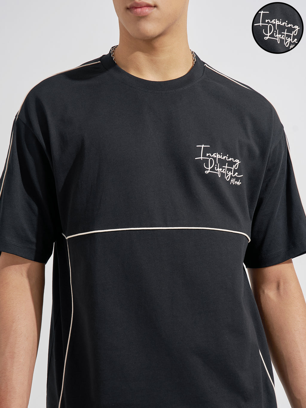 Highlander Men Black Printed Round Neck T-Shirt