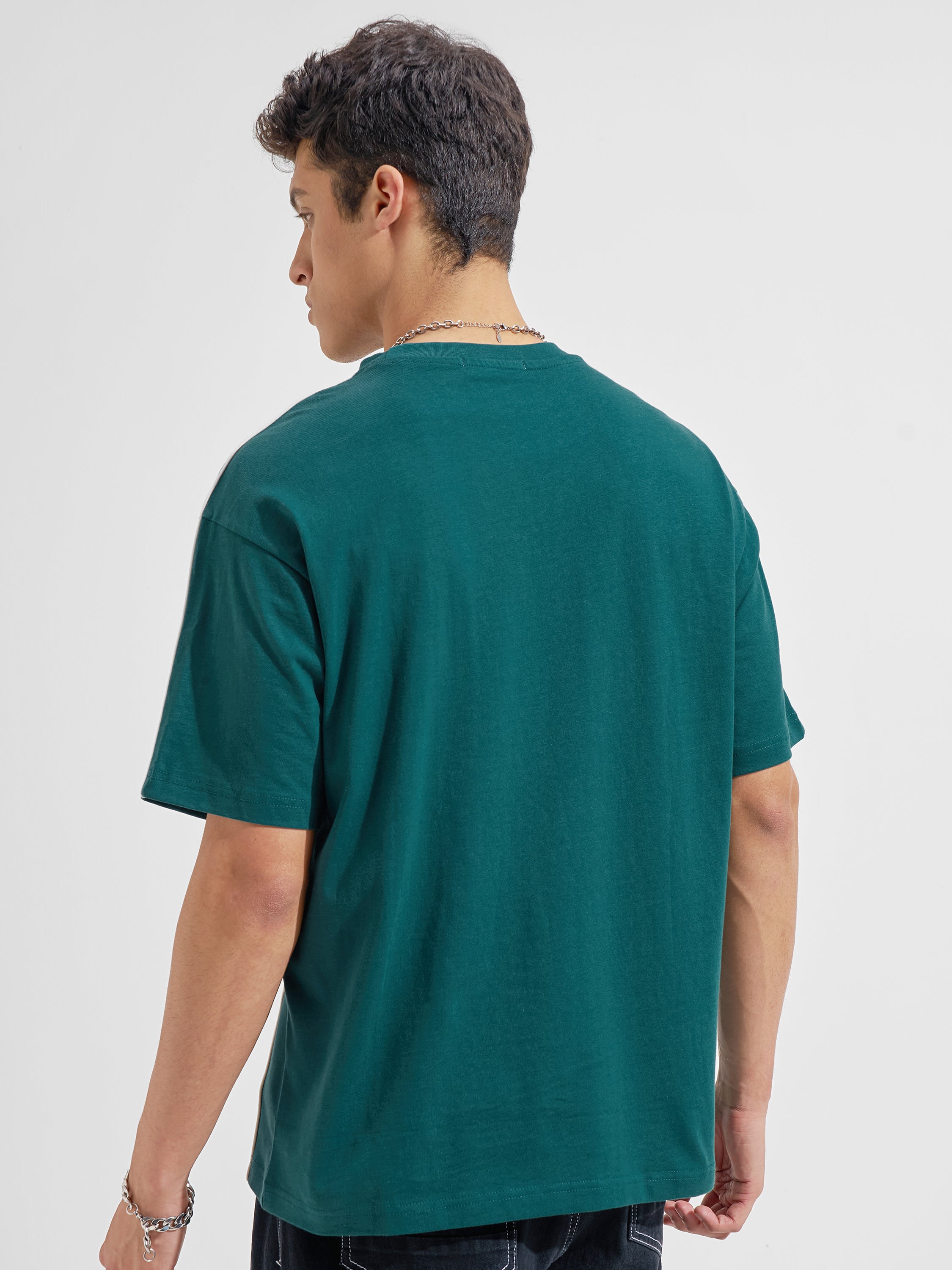 Highlander Men Green Printed Round Neck T-Shirt