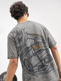 Highlander Men Grey Printed Round Neck T-Shirt - Grey - Image 1