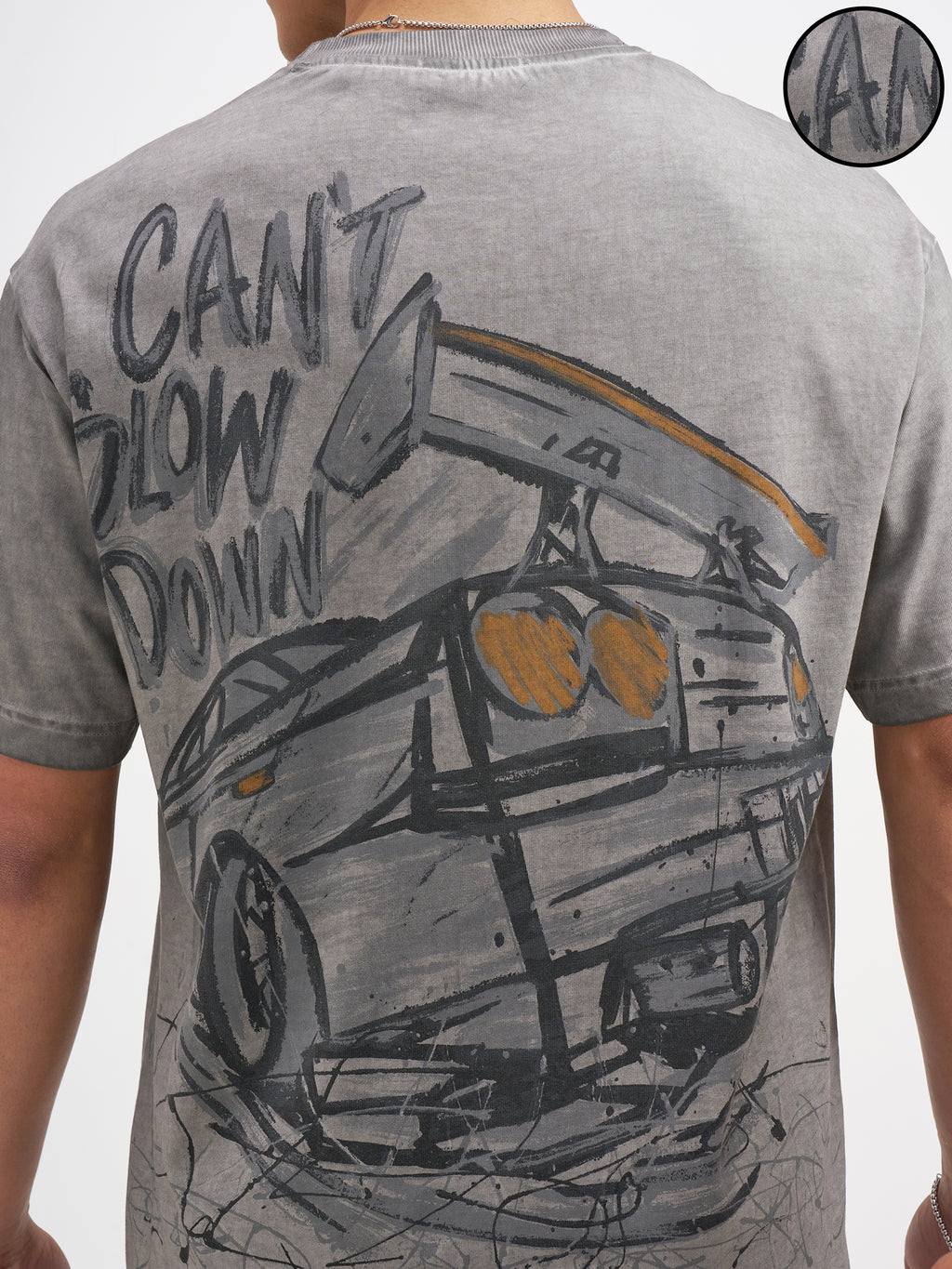 Highlander Men Grey Printed Round Neck T-Shirt - Grey - Image 5