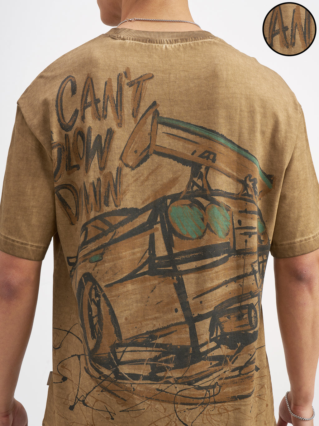 Highlander Men Brown Printed Round Neck T-Shirt - Brown - Image 5