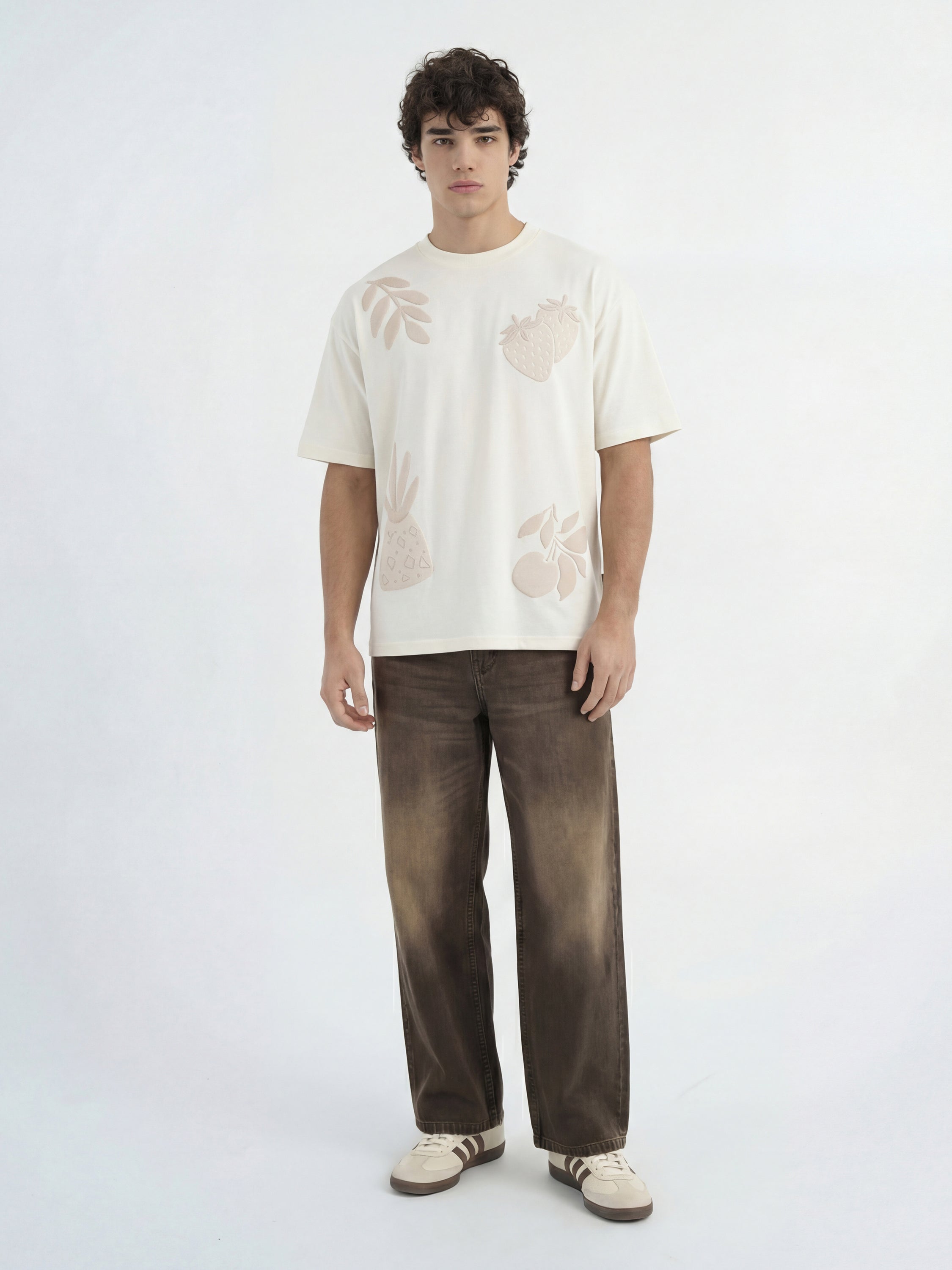 Highlander Men Off White Printed Round Neck T-Shirt - Off White - Image 4