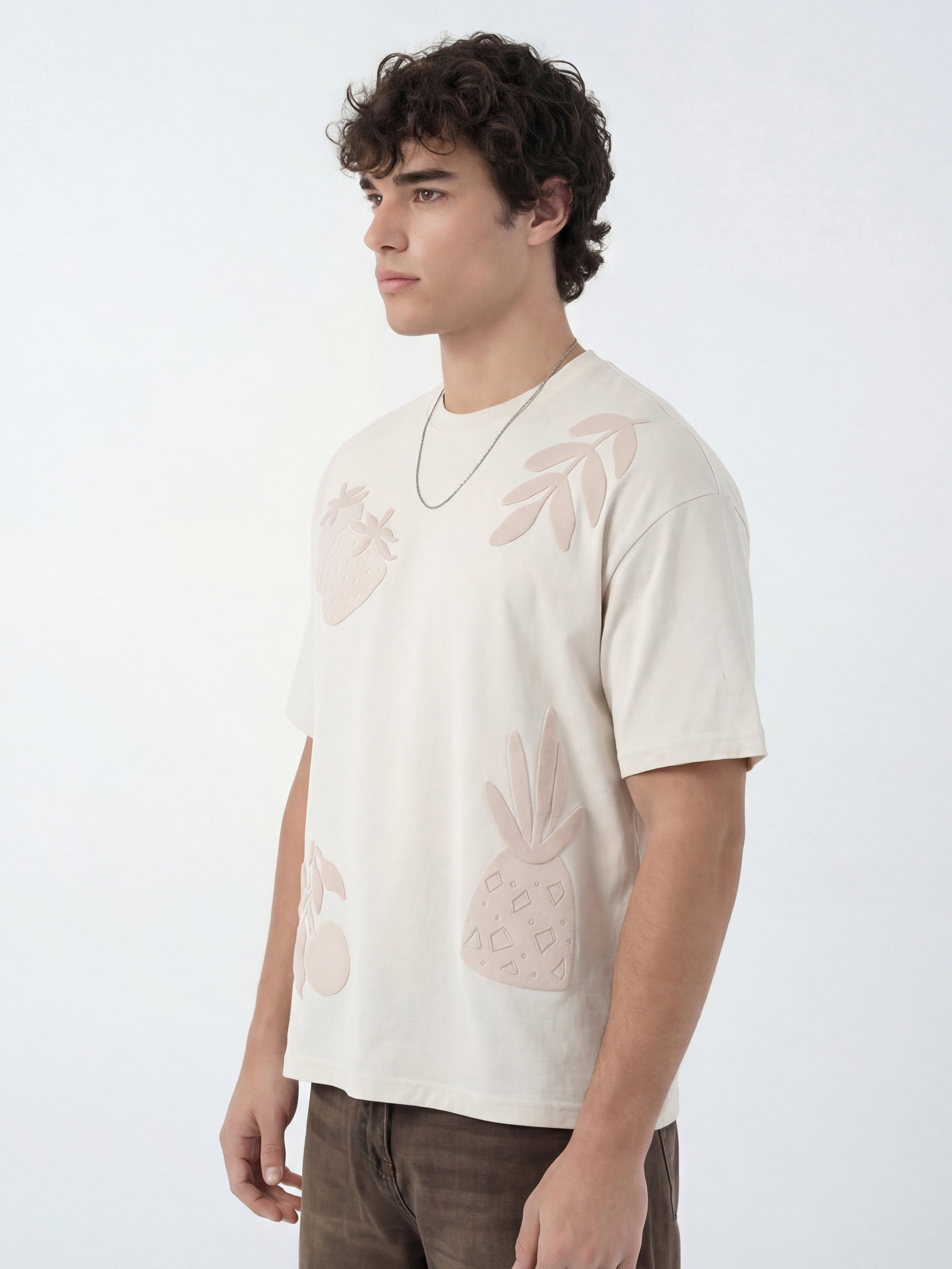 Highlander Men Off White Printed Round Neck T-Shirt - Off White - Image 6