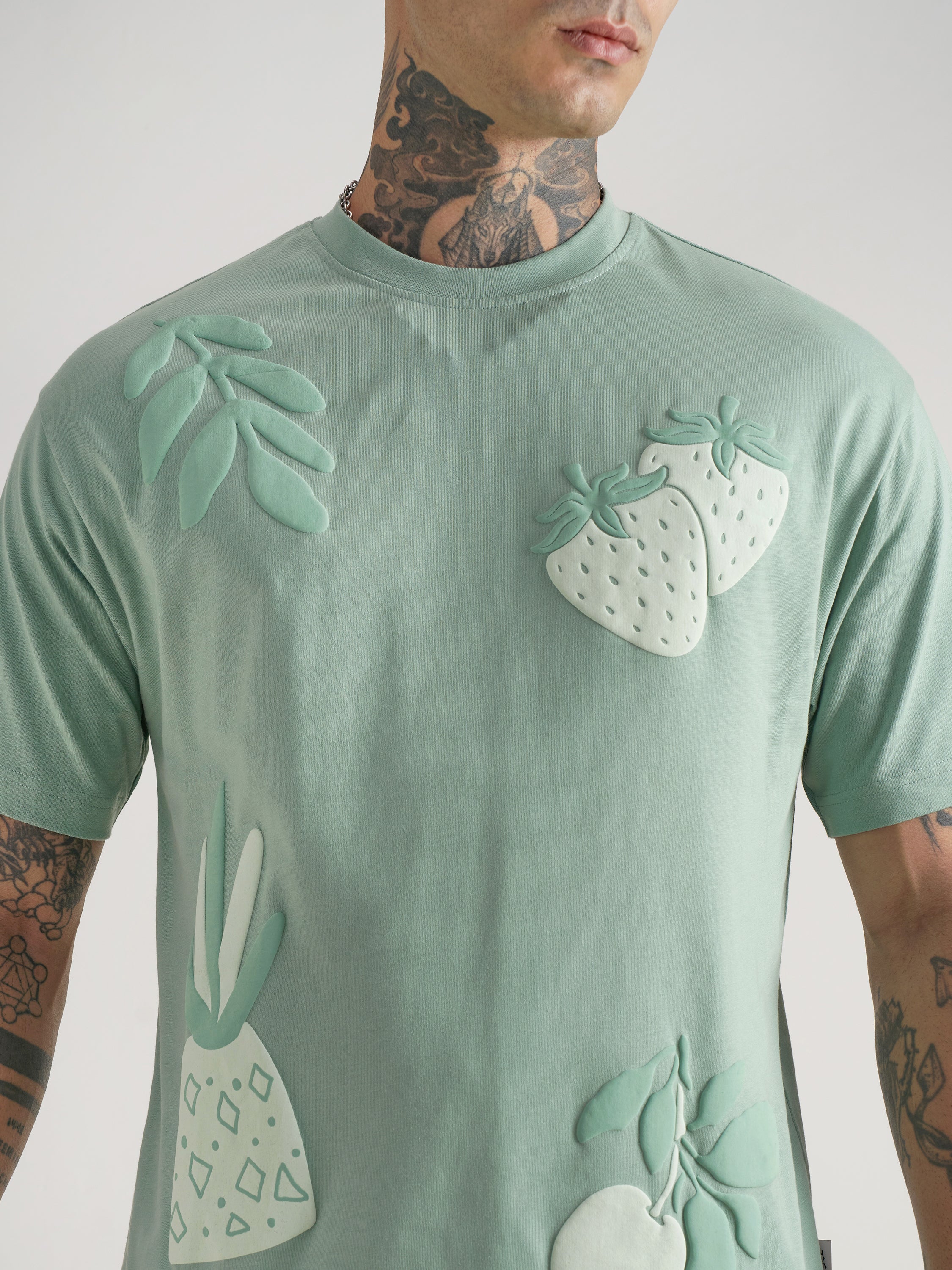 Highlander Men Green Printed Round Neck T-Shirt - Green - Image 5