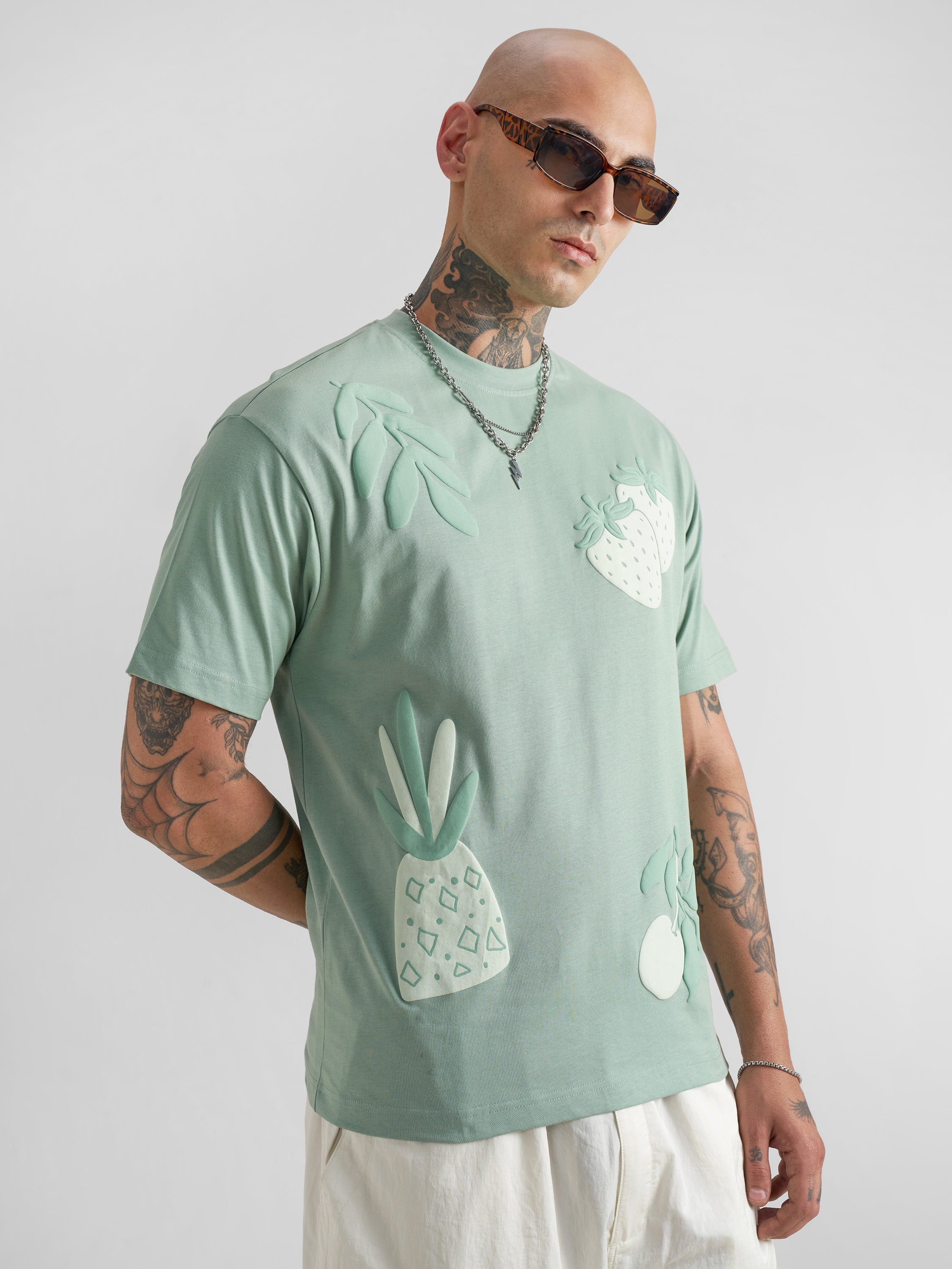Highlander Men Green Printed Round Neck T-Shirt - Green - Image 6
