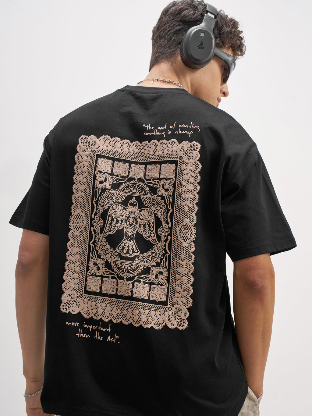 Highlander Men Black Printed Round Neck T-Shirt - Black - Image 1