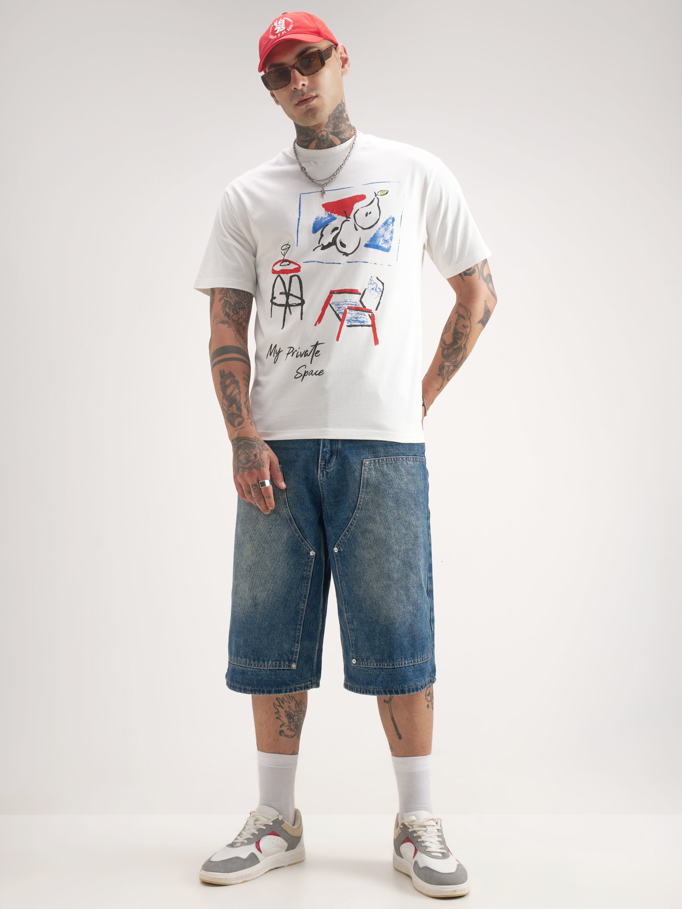 Highlander Men White Printed Round Neck T-Shirt - White - Image 2