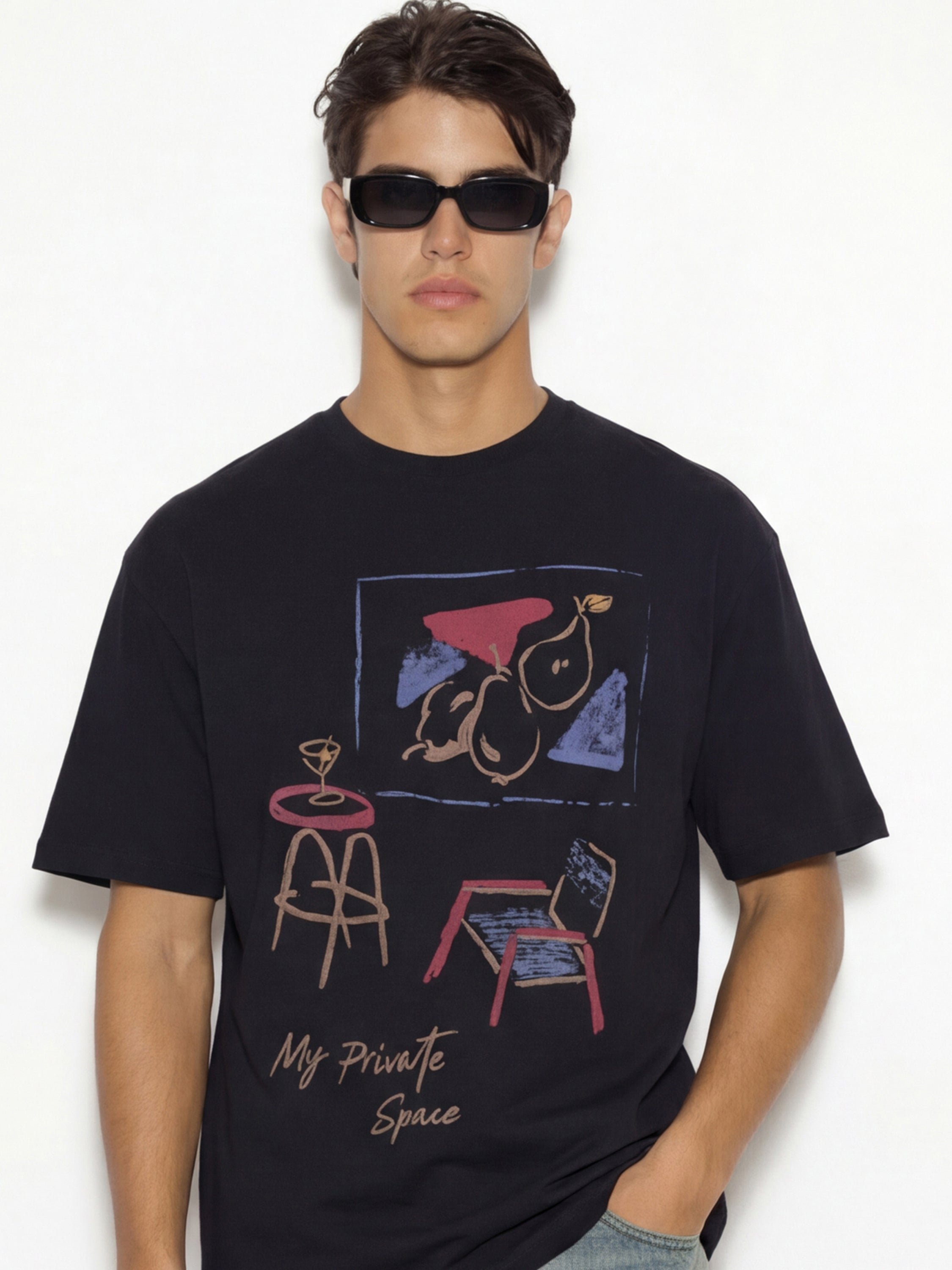 Highlander Men Black Printed Round Neck T-Shirt - Black - Image 2