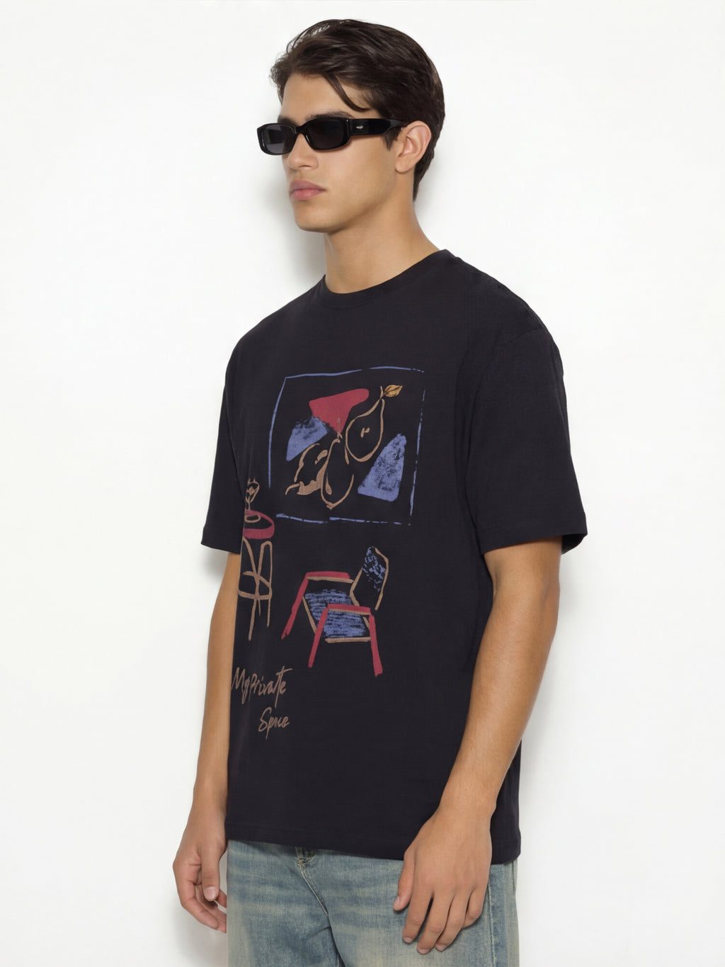 Highlander Men Black Printed Round Neck T-Shirt - Black - Image 5