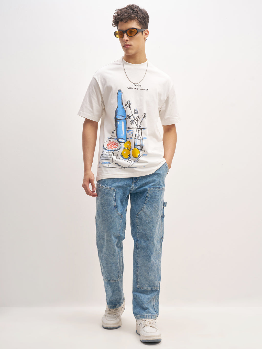 Highlander Men White Printed Round Neck T-Shirt - White - Image 2