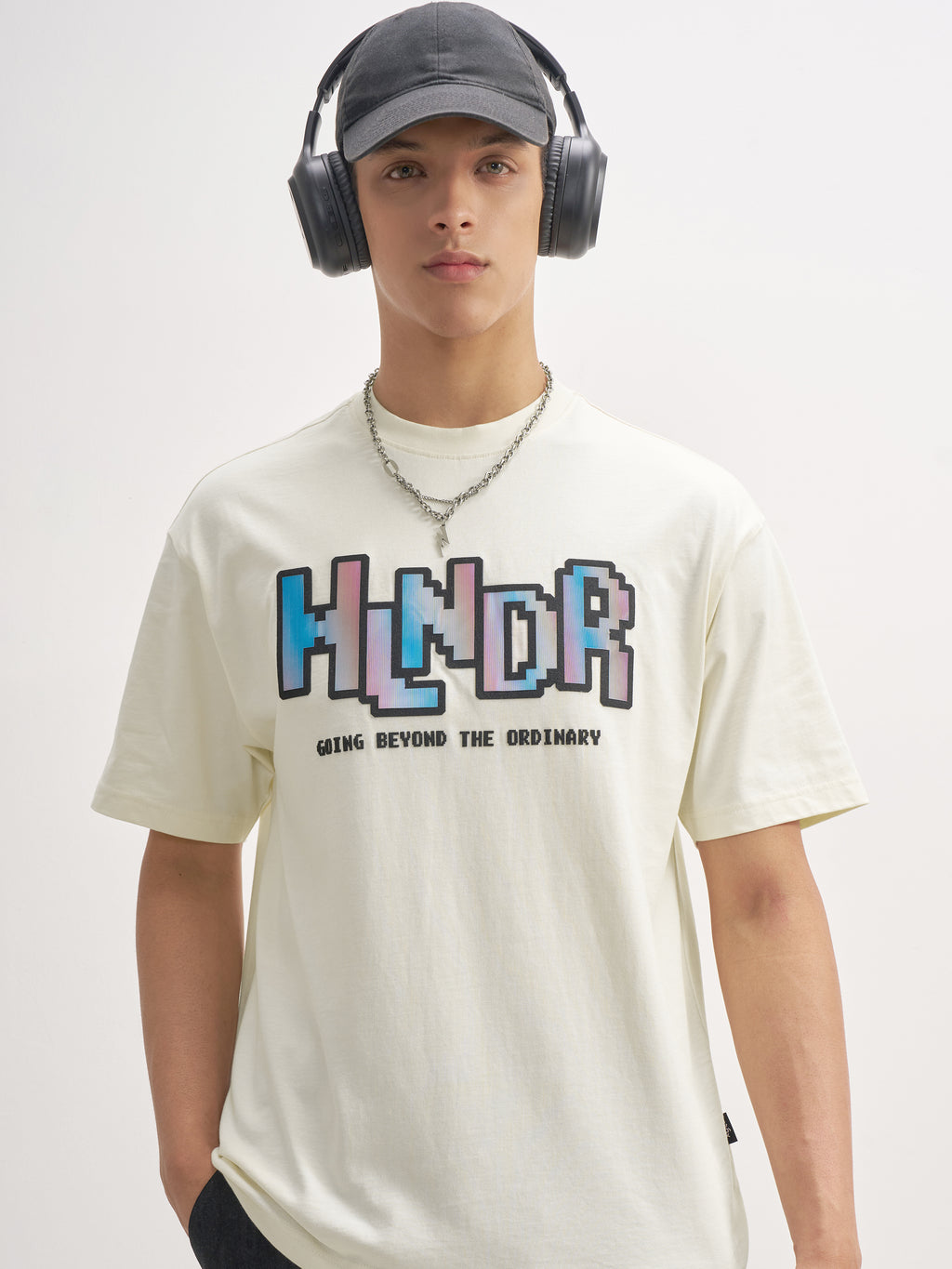 Highlander Men Off White Printed Round Neck T-Shirt - Off White - Image 1