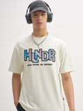 Highlander Men Off White Printed Round Neck T-Shirt - Off White - Image 1
